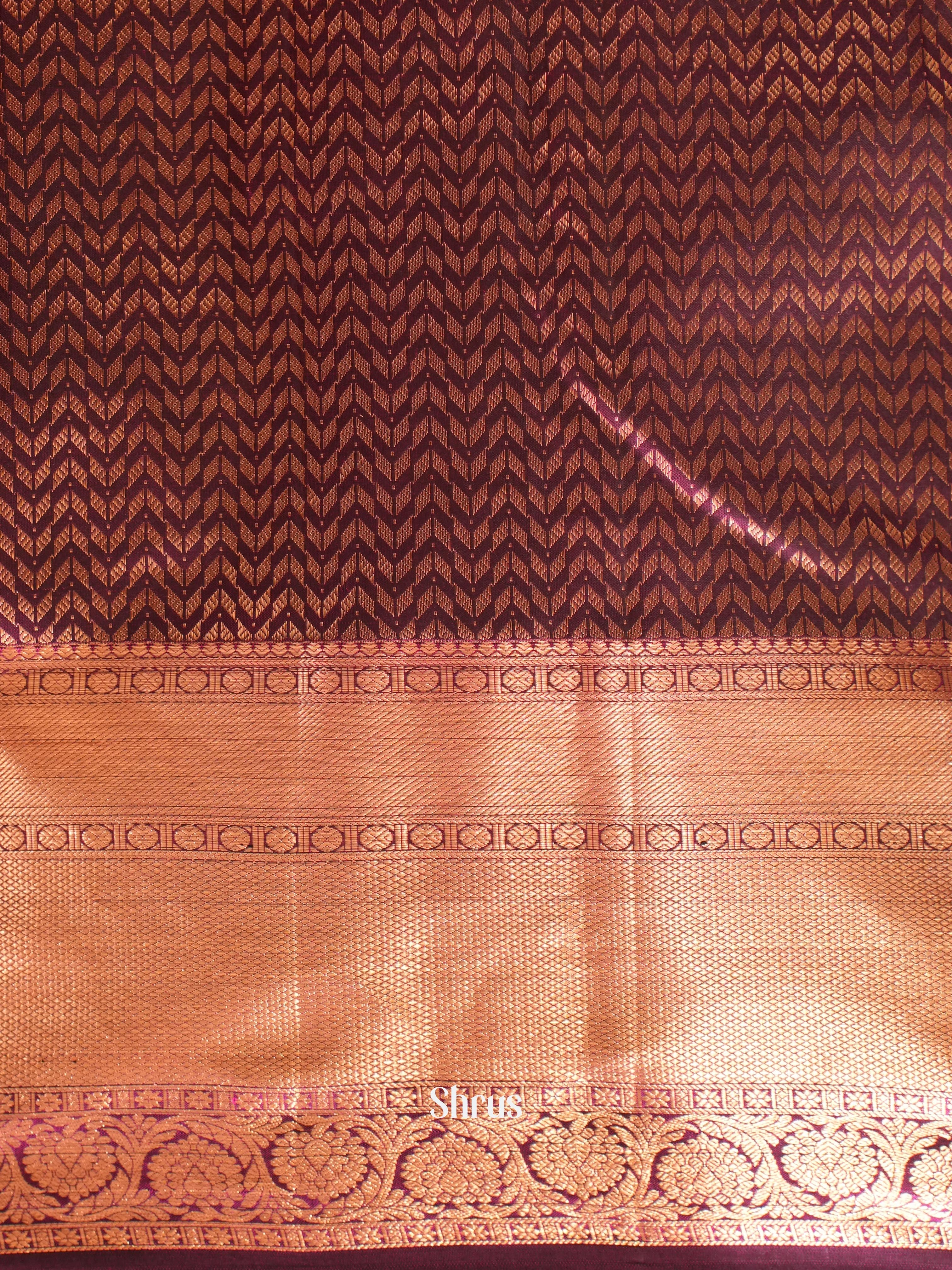 Yellow & Maroon - Kanchipuram silk Saree