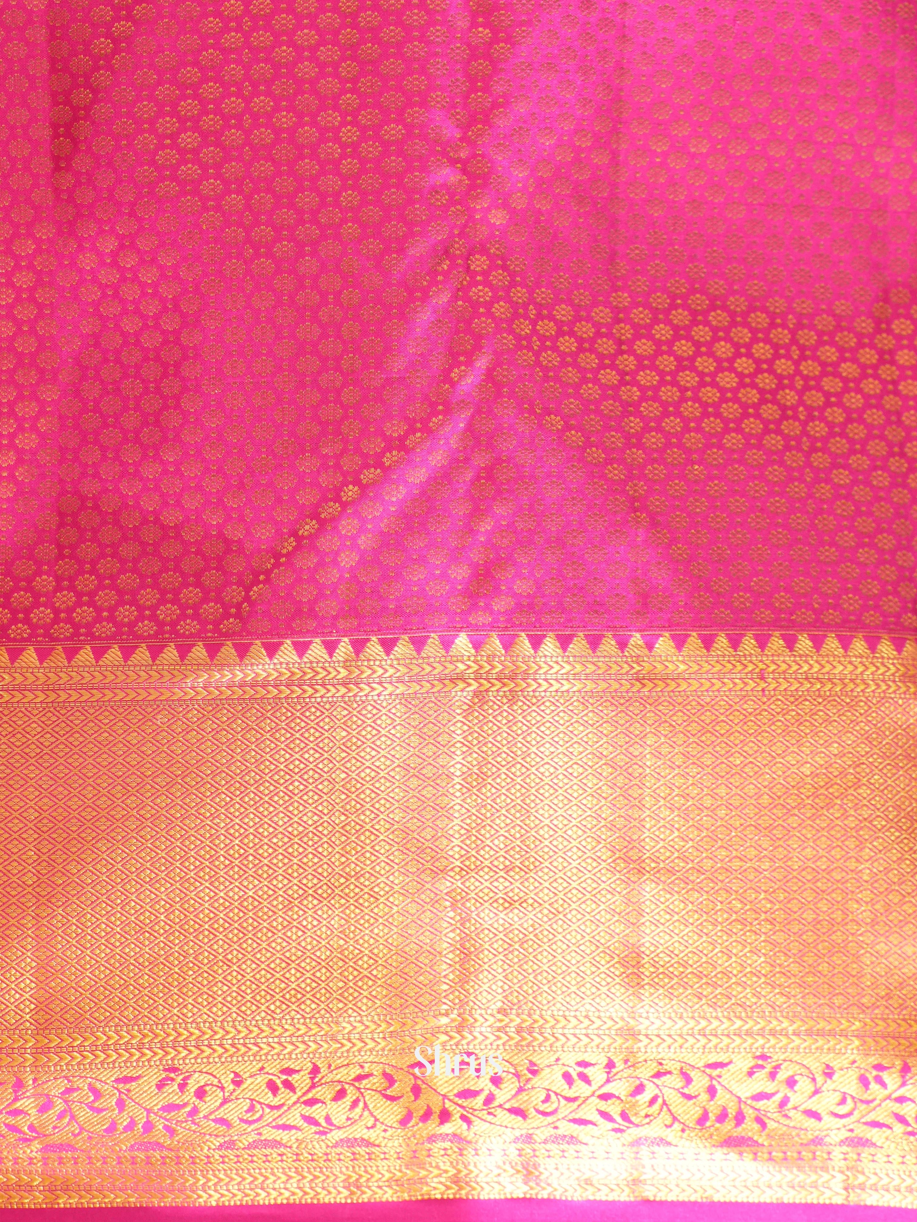 Dusty Pink & Pink - Kanchipuram silk Saree