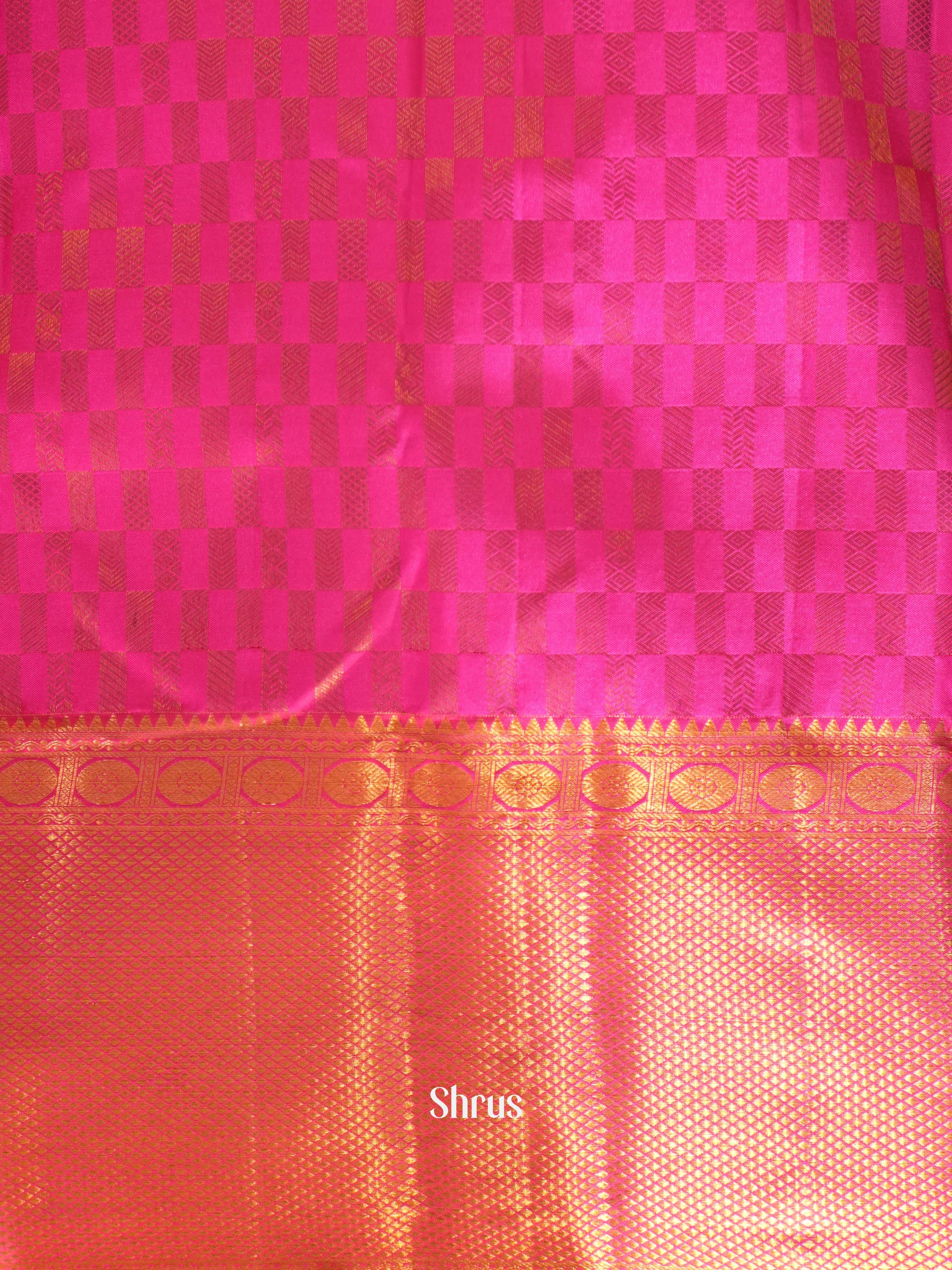 Yellow & Pink - Kanchipuram silk Saree