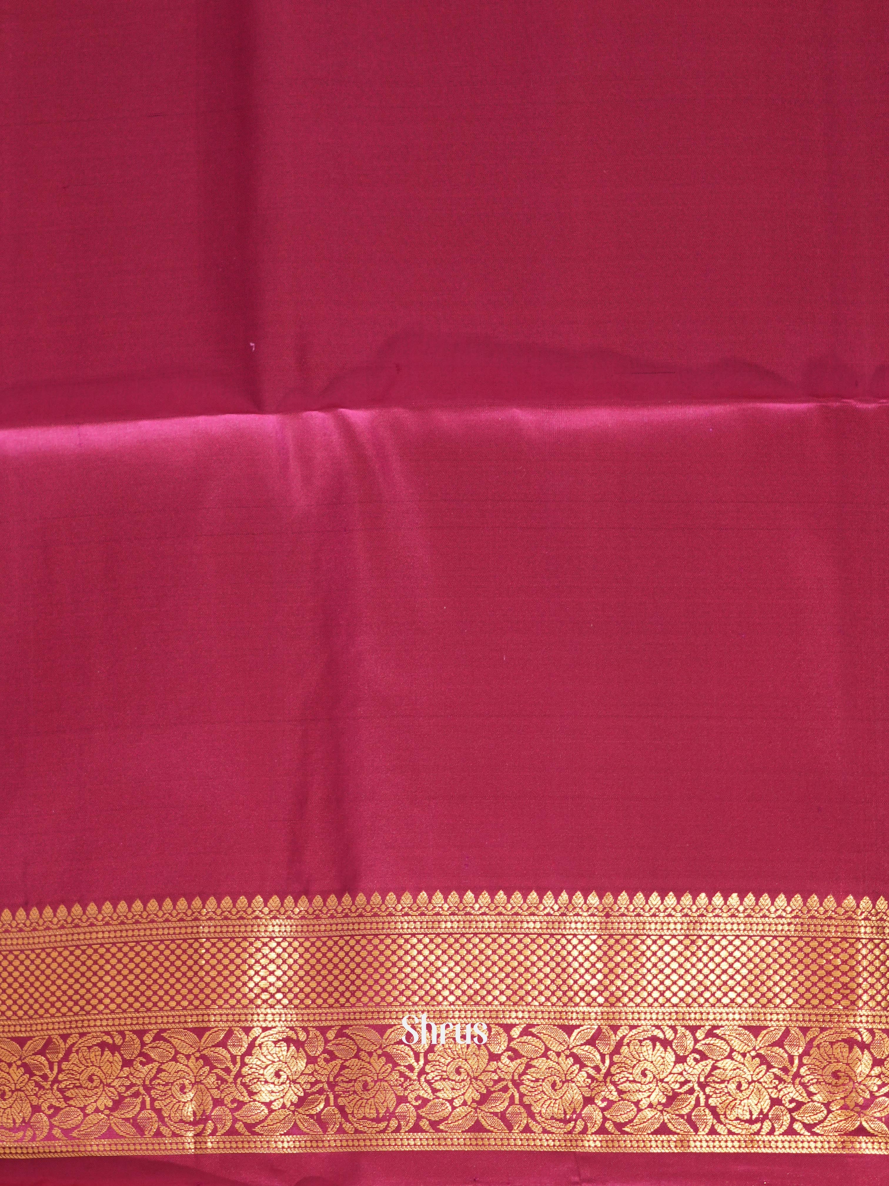 Red & Purple - Kanchi Border Soft Silk Saree