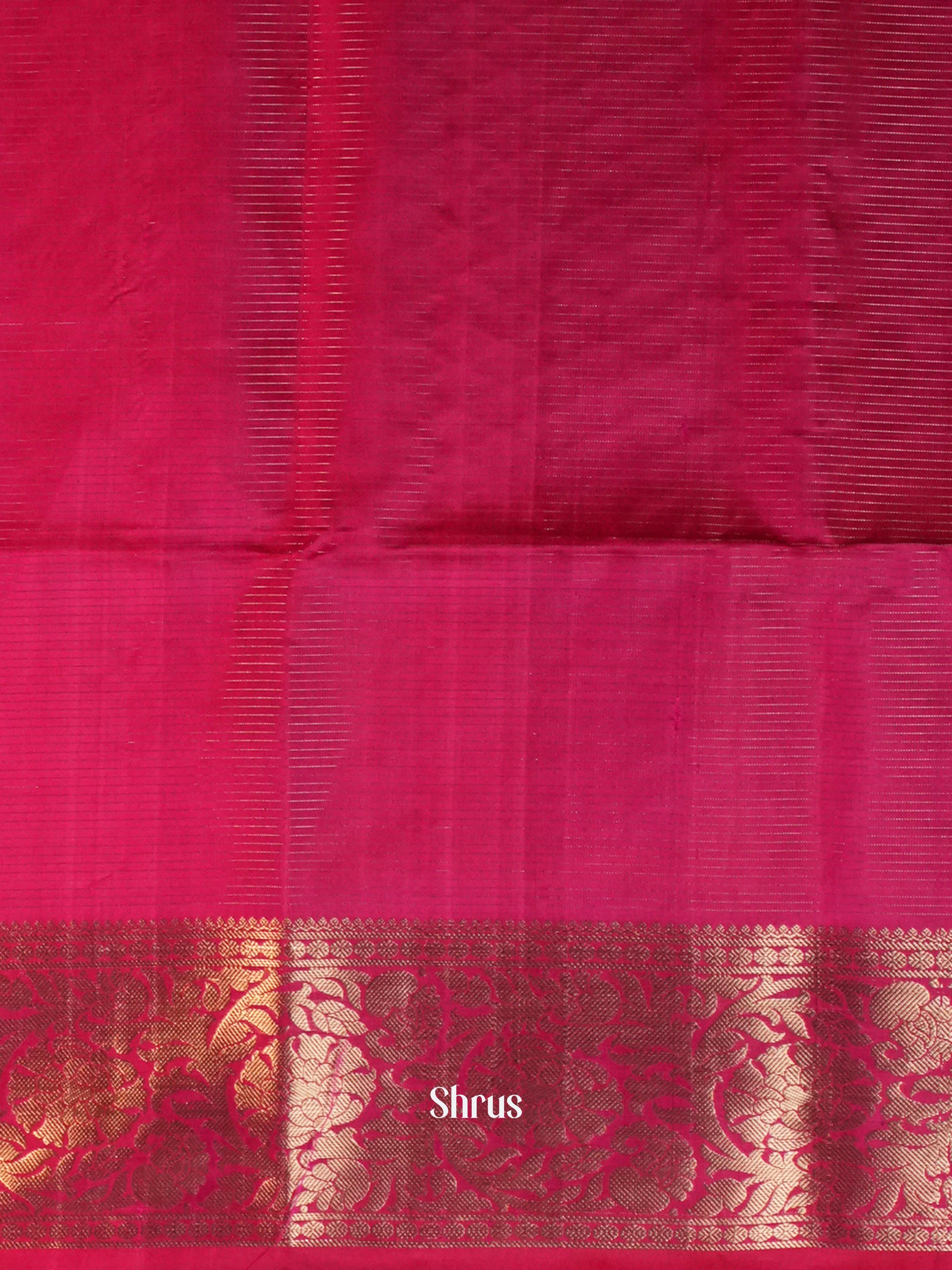 Green & Maroon - Soft Silk Saree