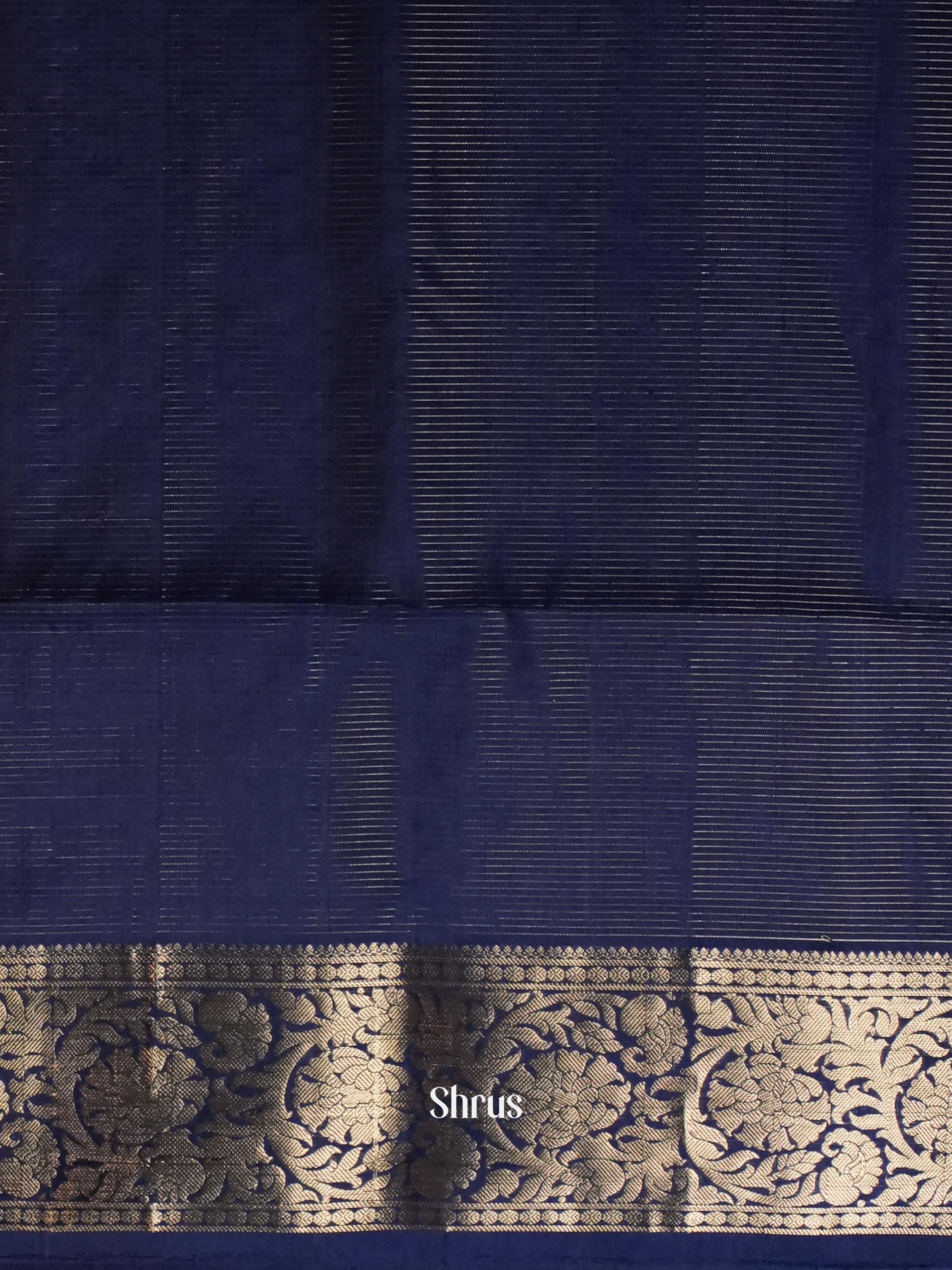 Dark Majenta & Dark Blue  - Soft Silk Saree