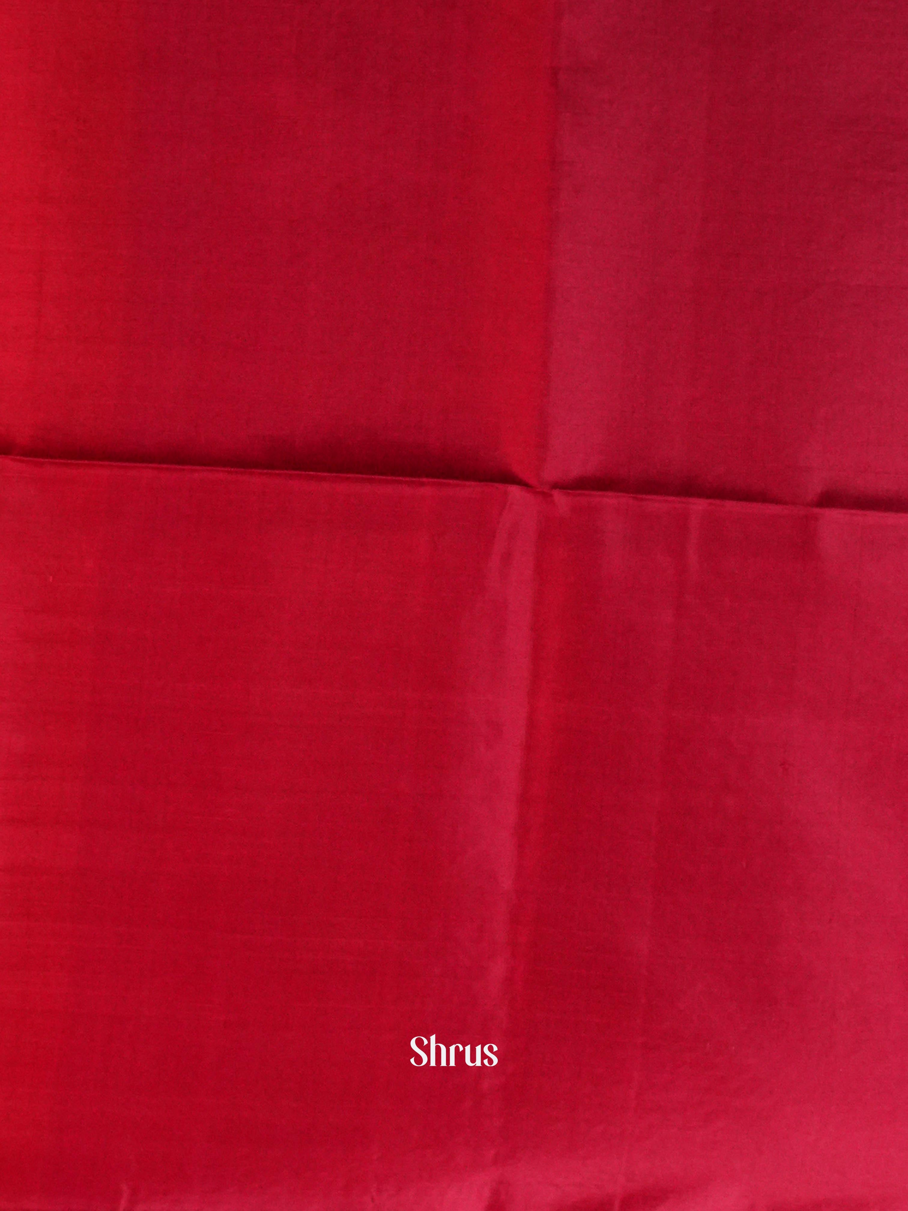 Red & Indigo  - Soft Silk Saree