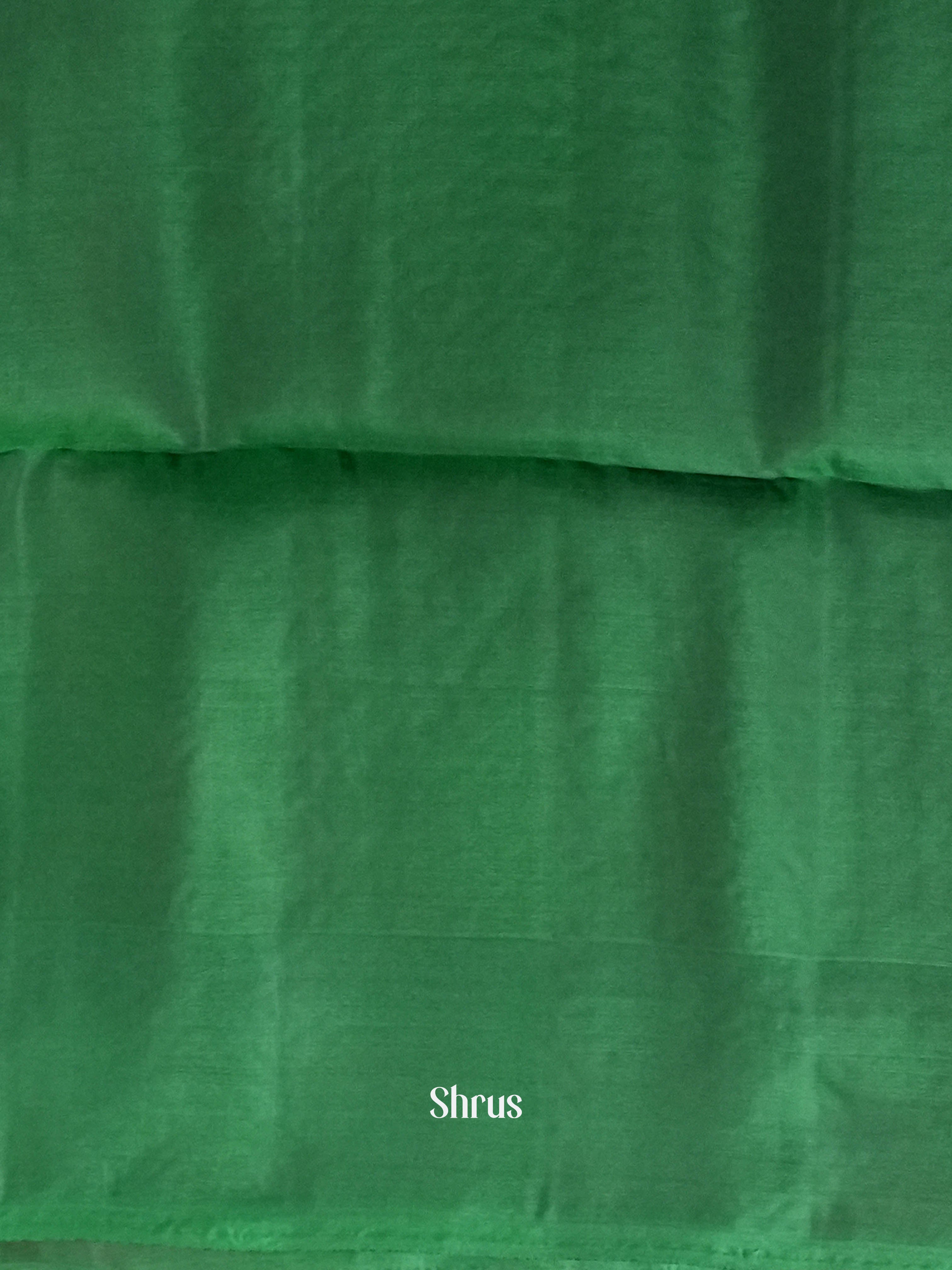 Green & Grey    - Softsilk-halfpure Saree