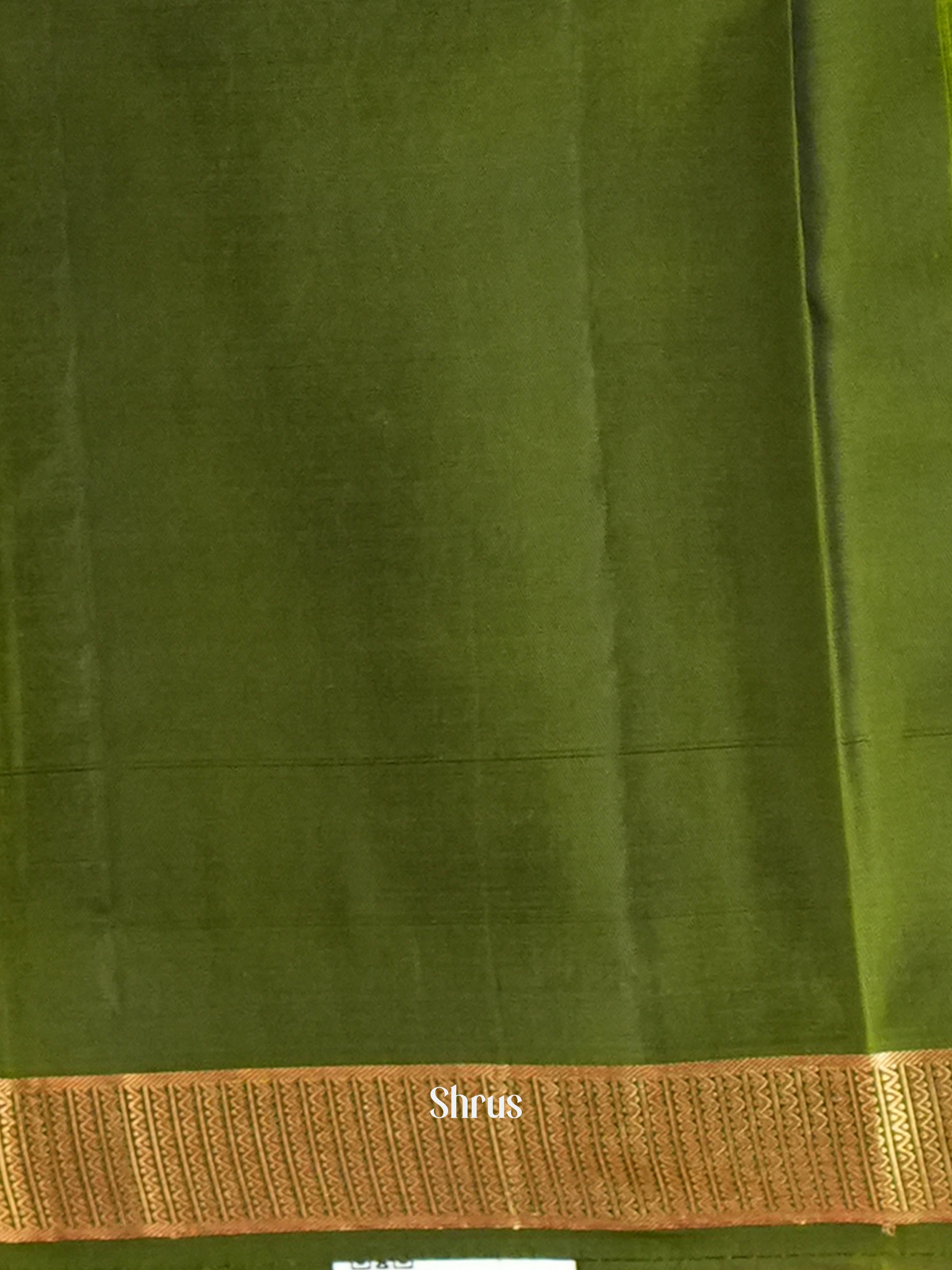 Dark Blue & Green   -  Softsilk-halfpure