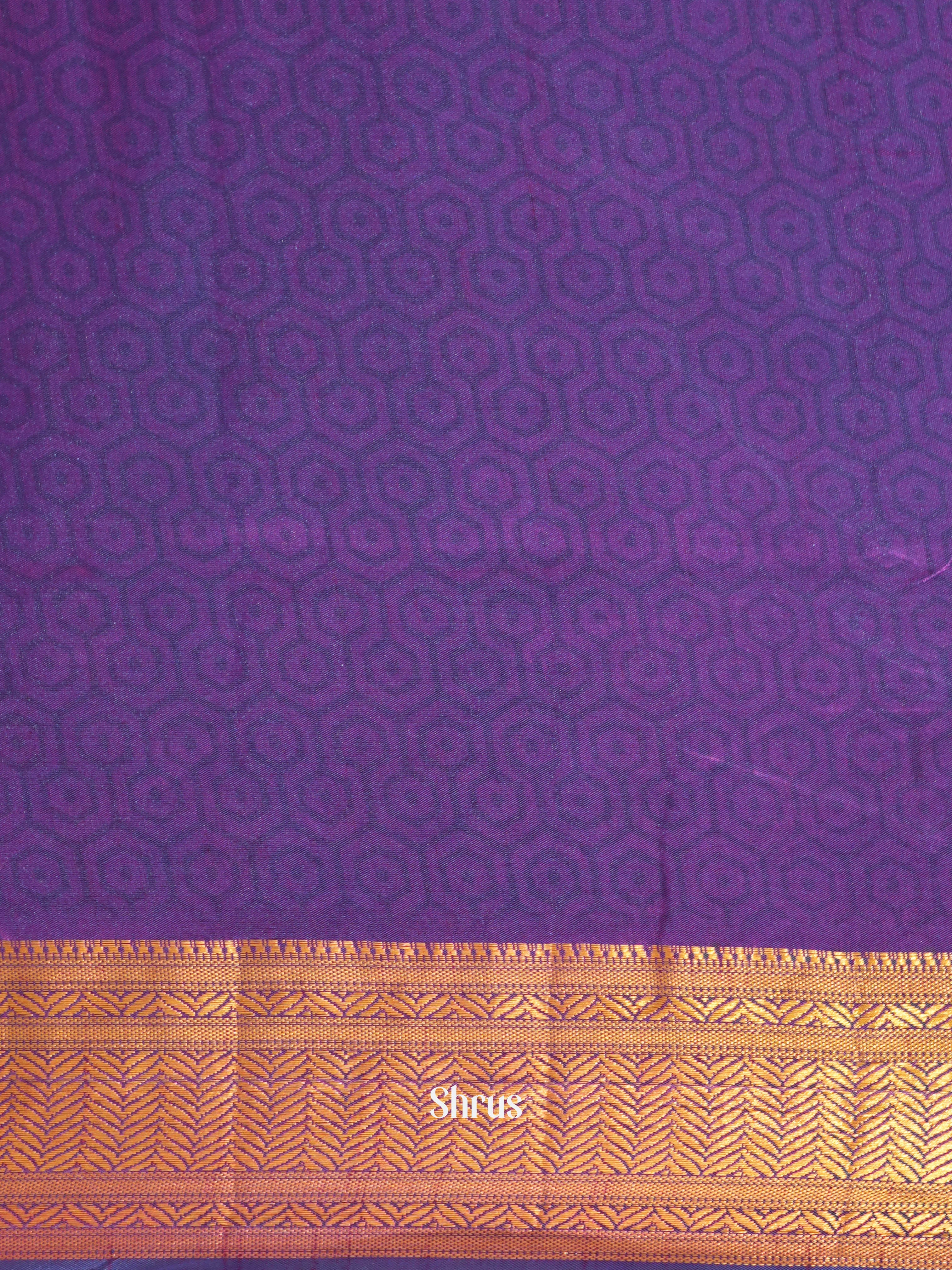 Blue & Purple - Semi patola Saree