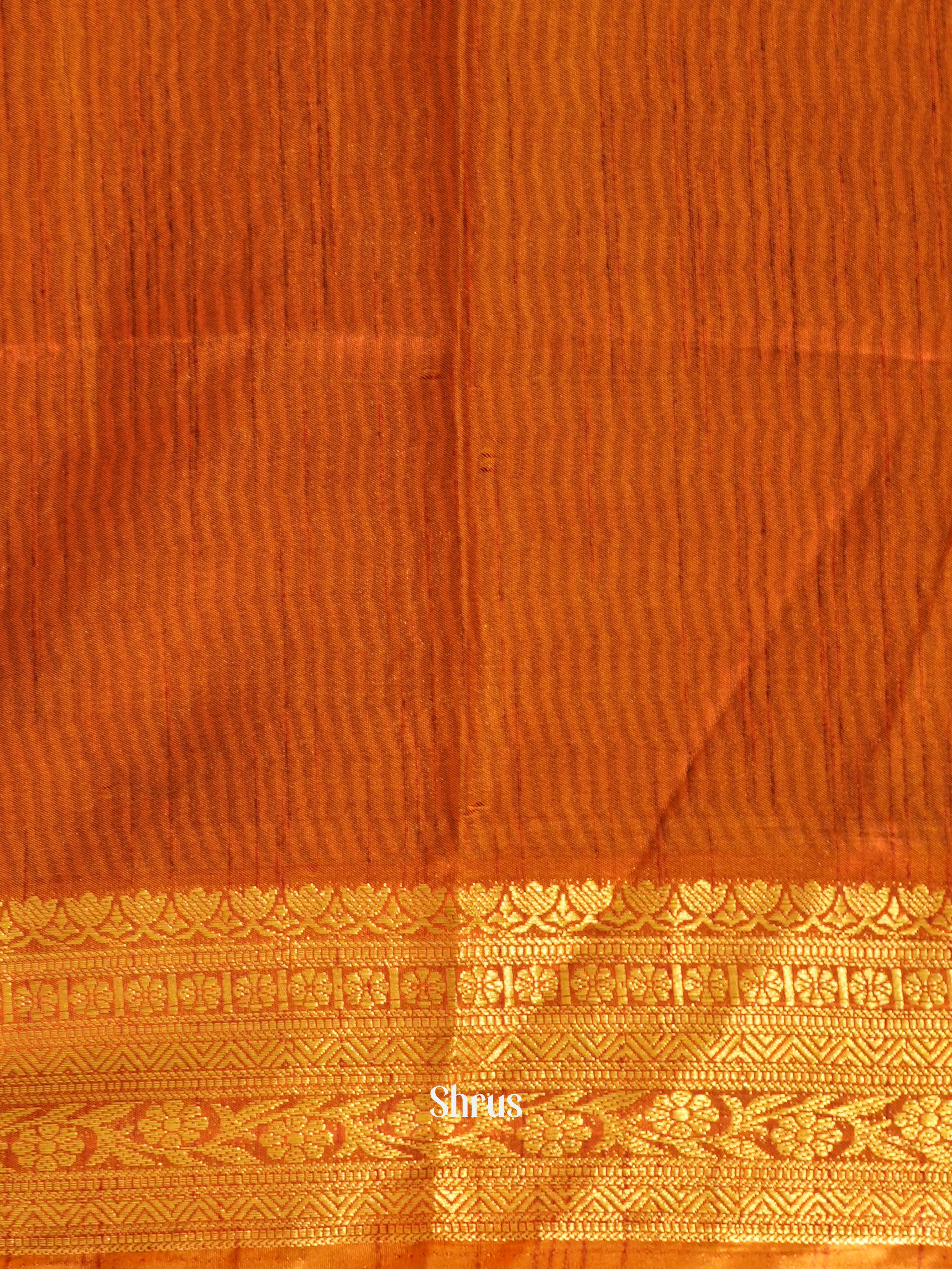 Green & Orange - Semi patola Saree