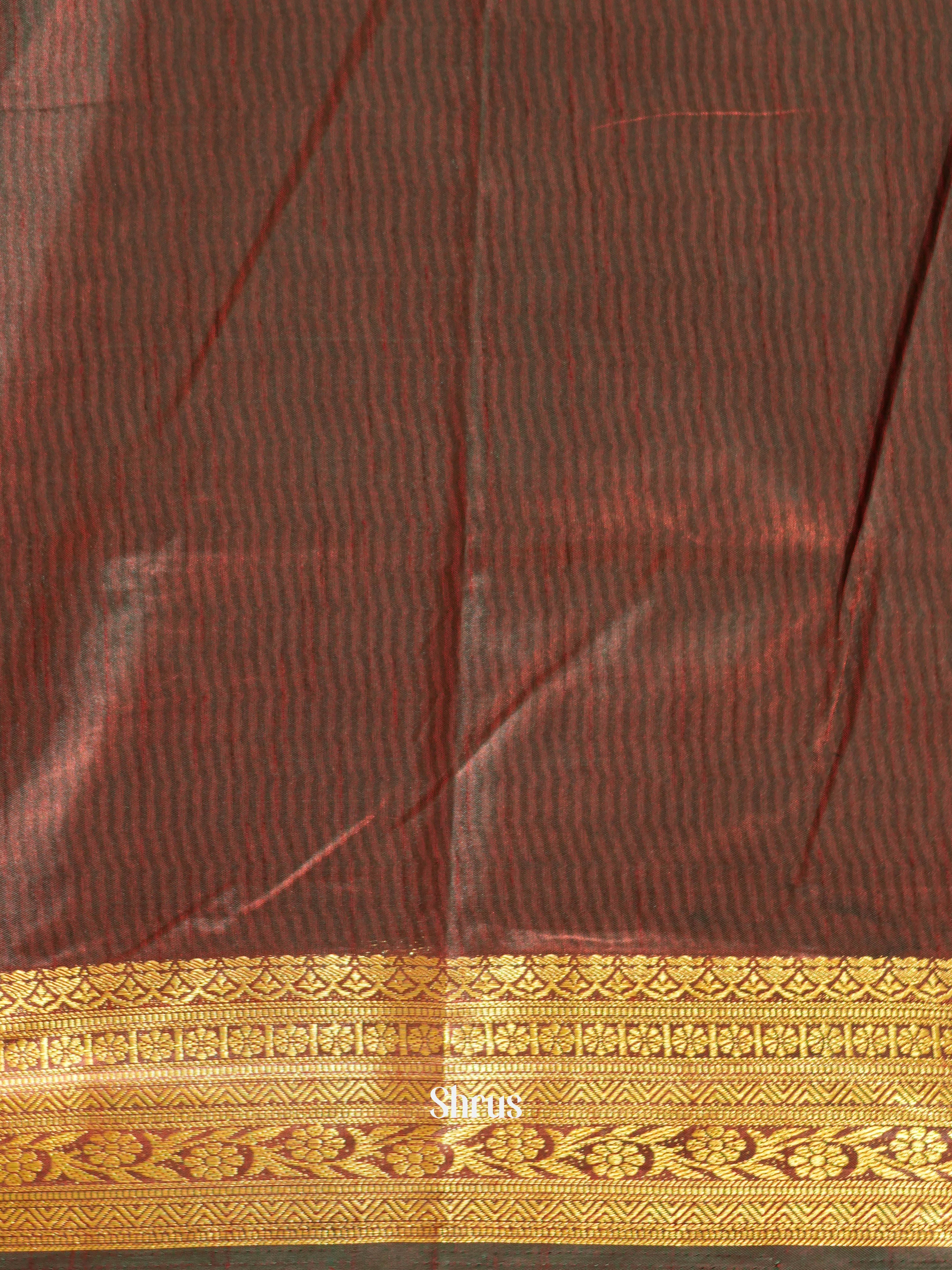 Green & Brown- Semi patola Saree