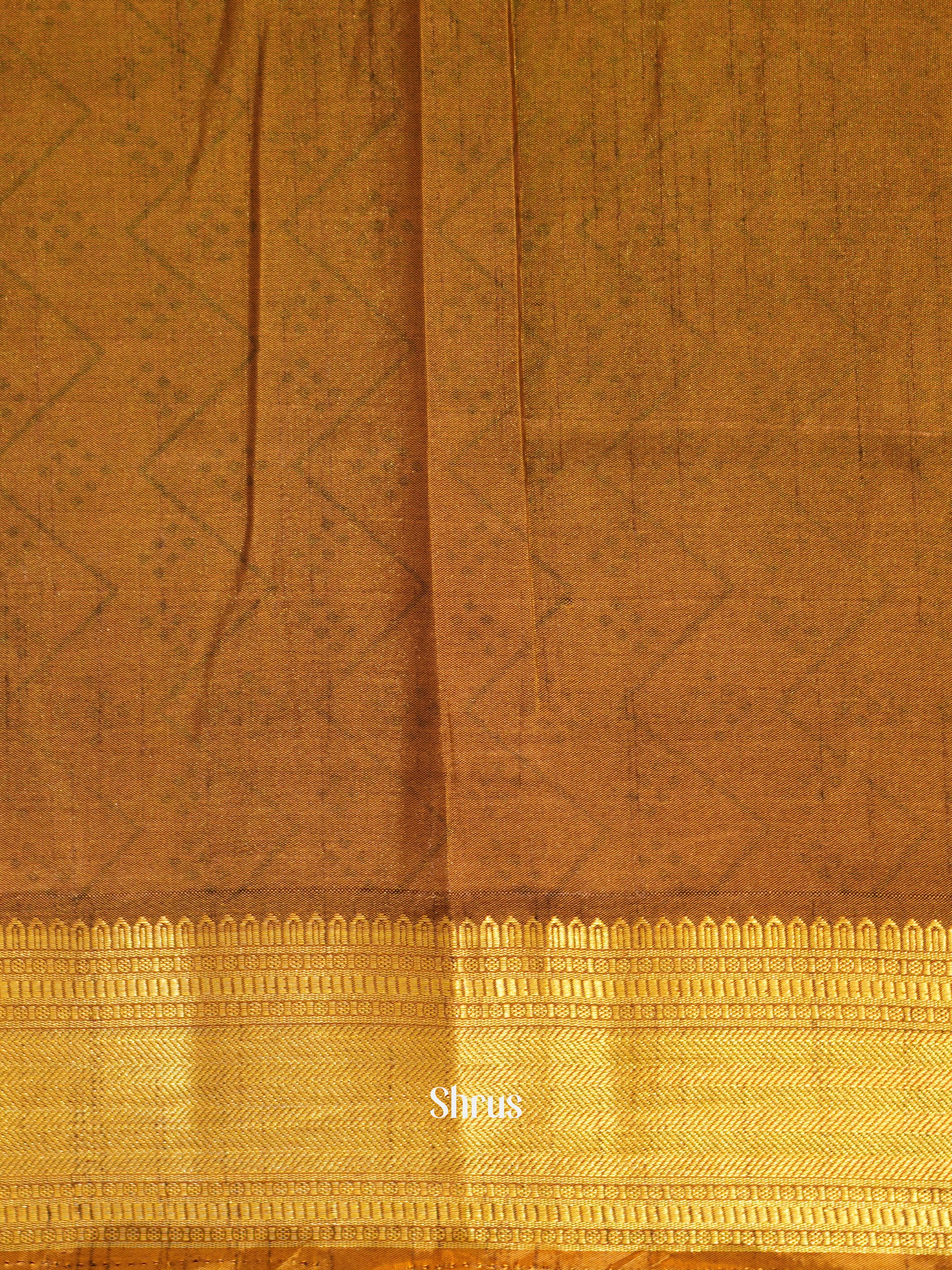 Red & Brown - Semi patola Saree