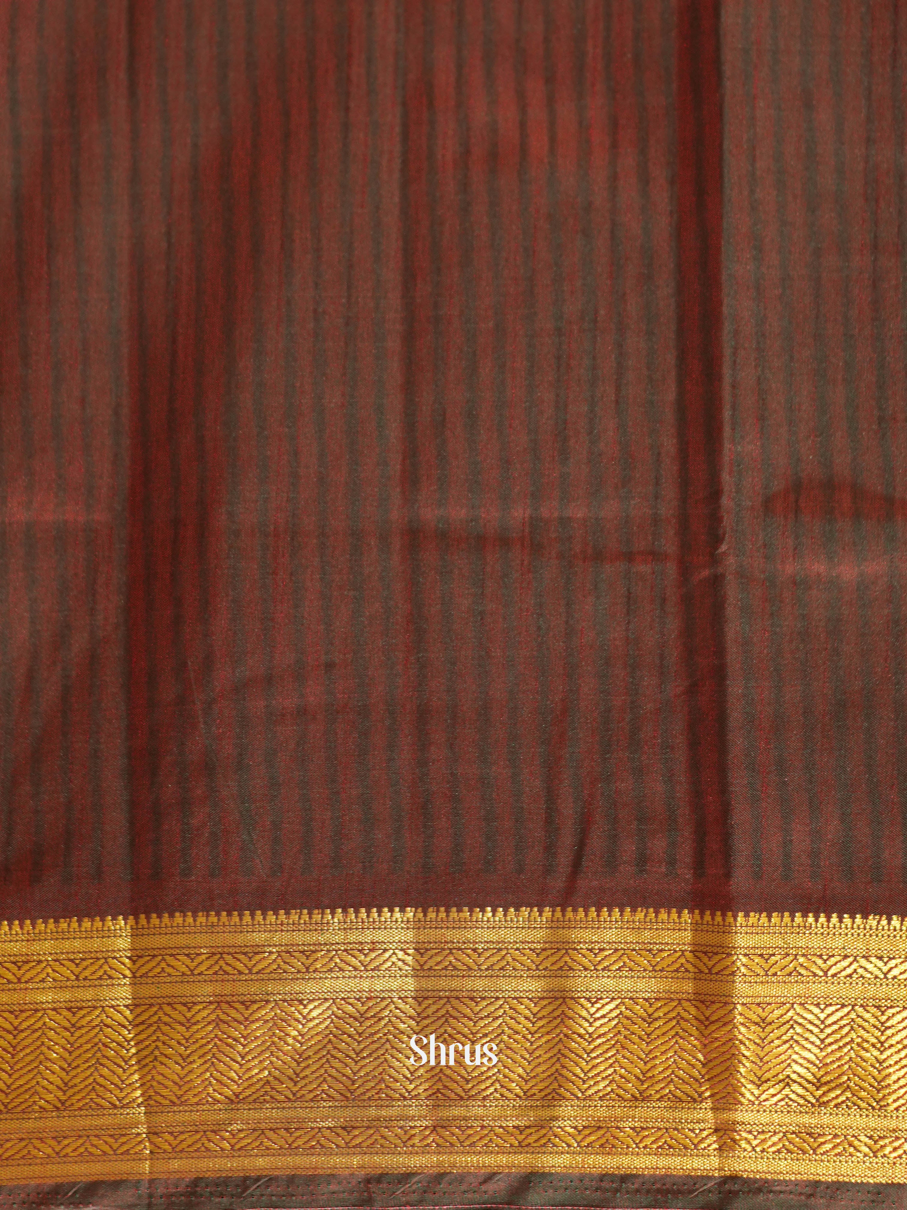 Green & Brown - Semi patola Saree