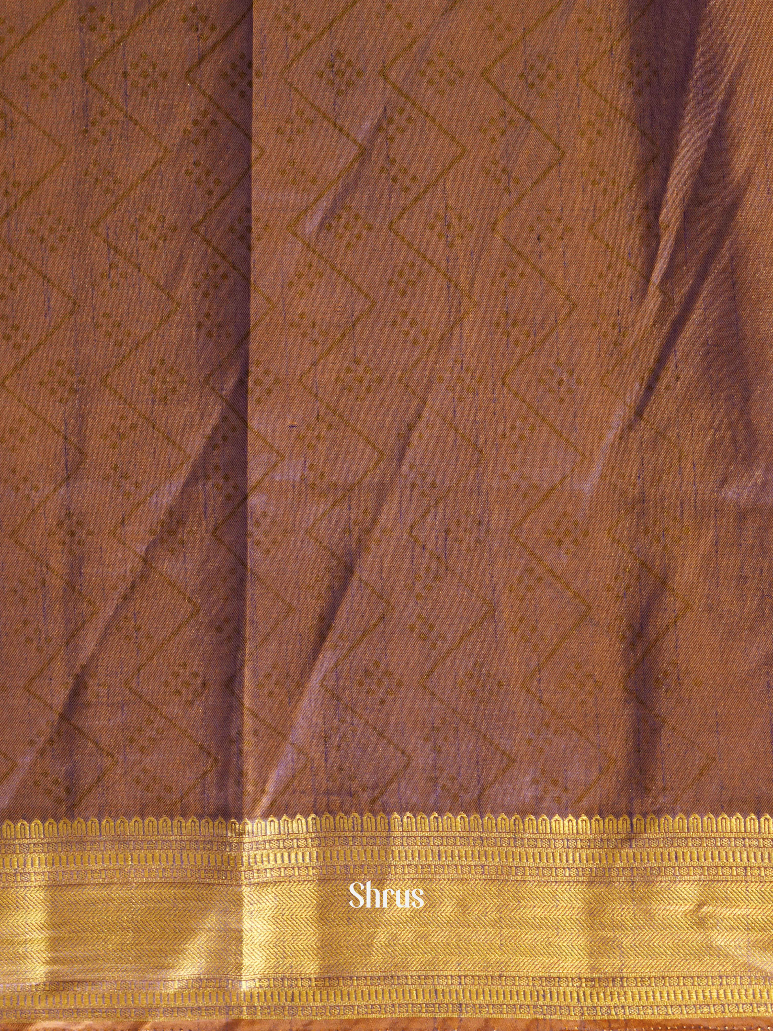 Green & Brown - Semi patola Saree