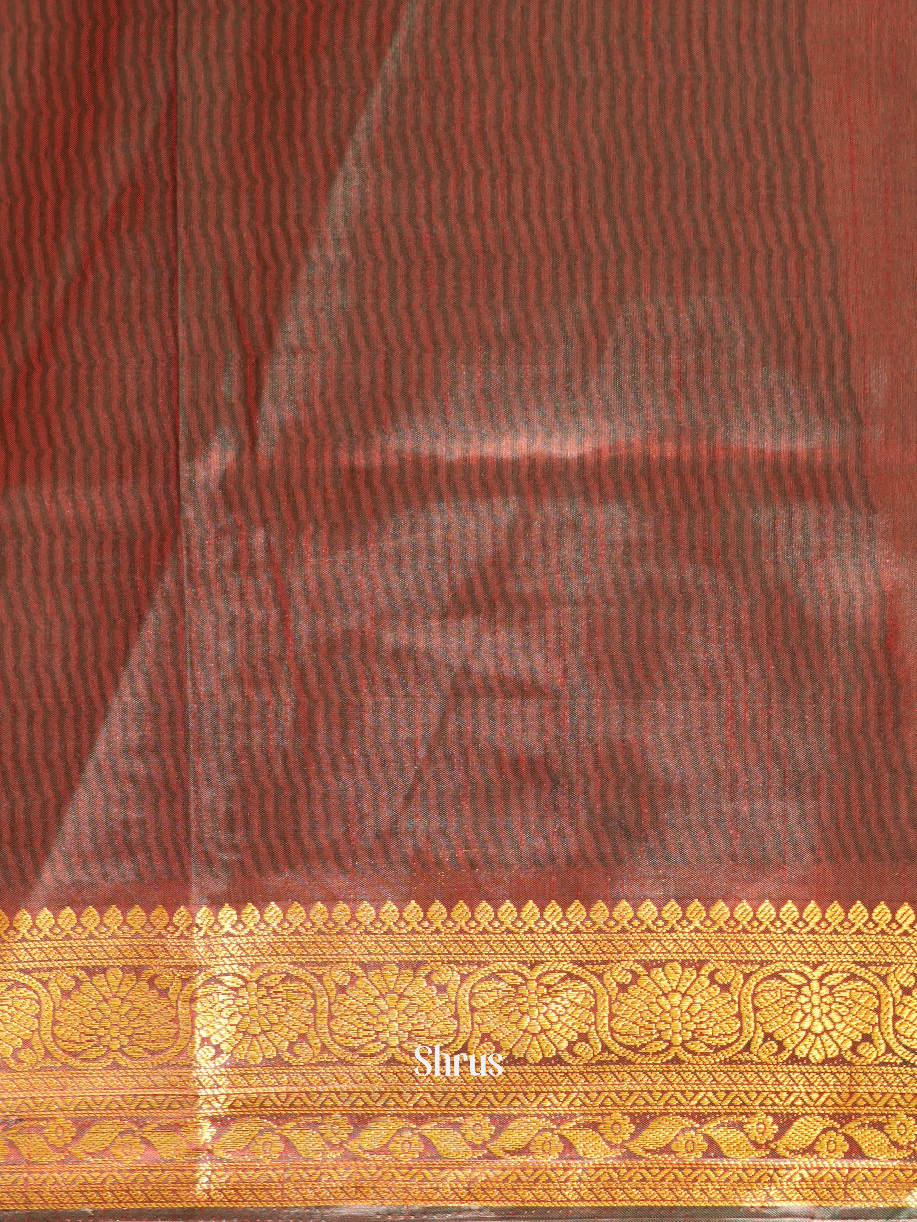 Green & Brown - Semi patola Saree