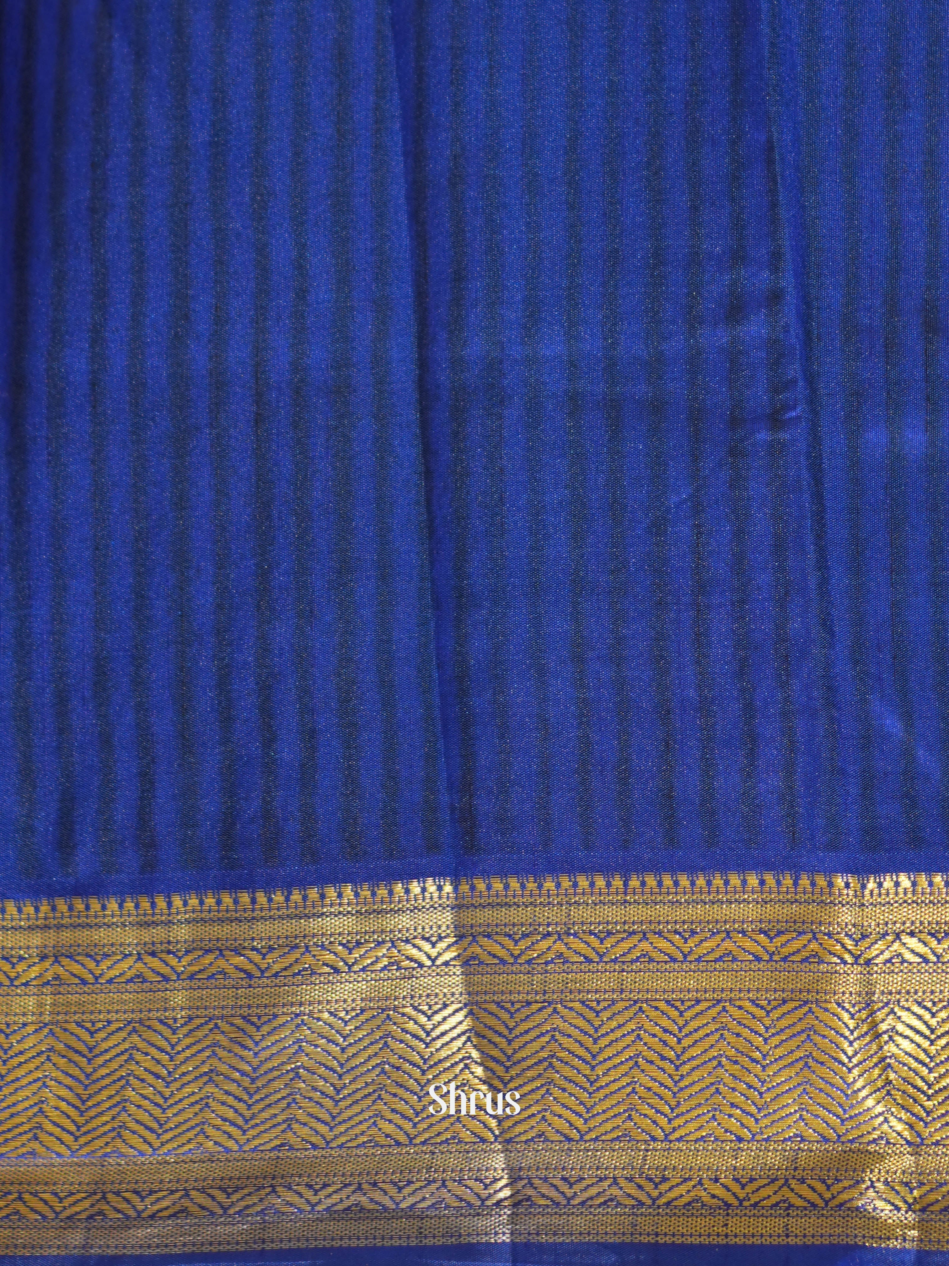 Purple & Blue - Semi patola Saree