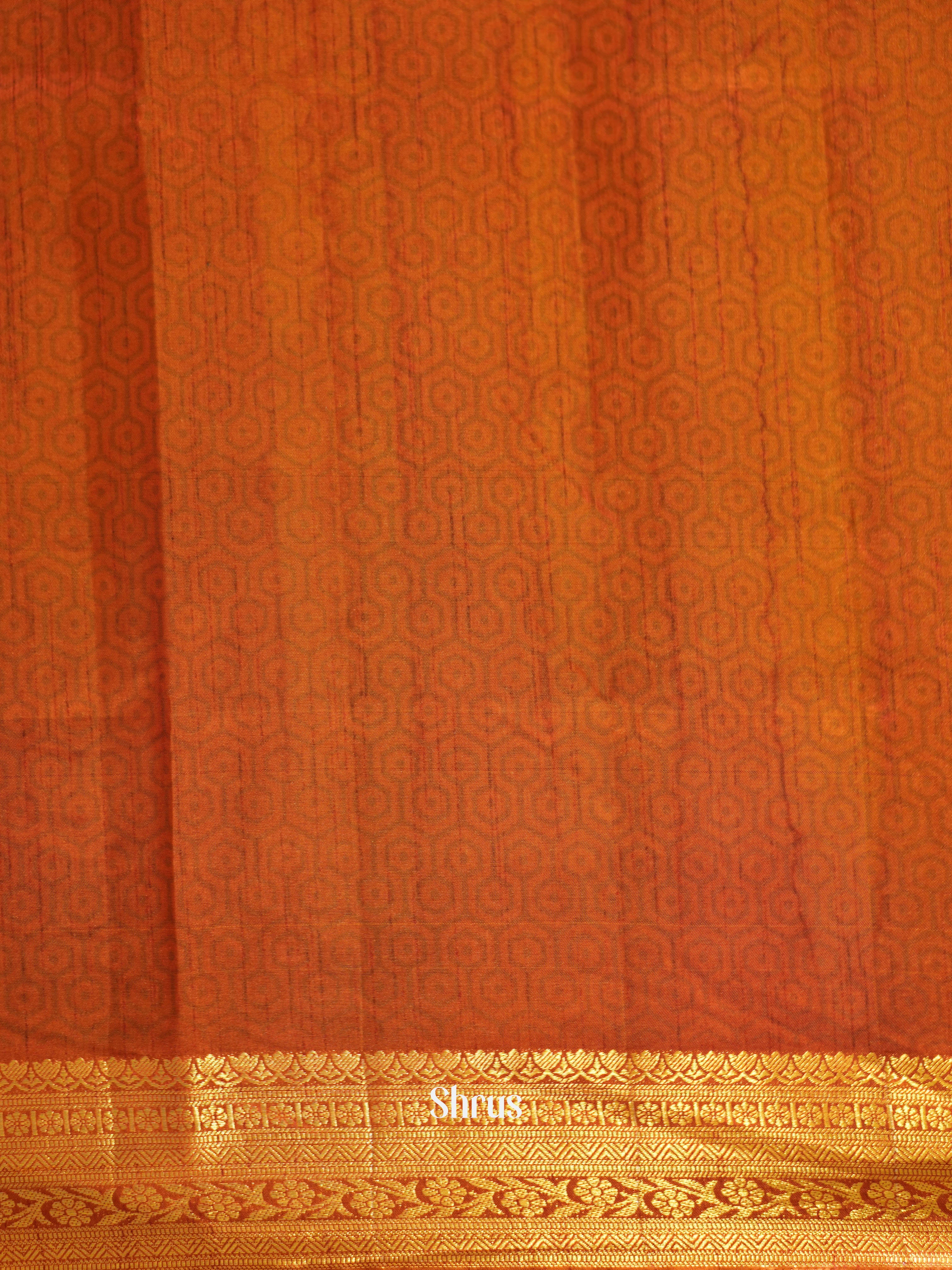 Brown & Orange - Semi patola Saree