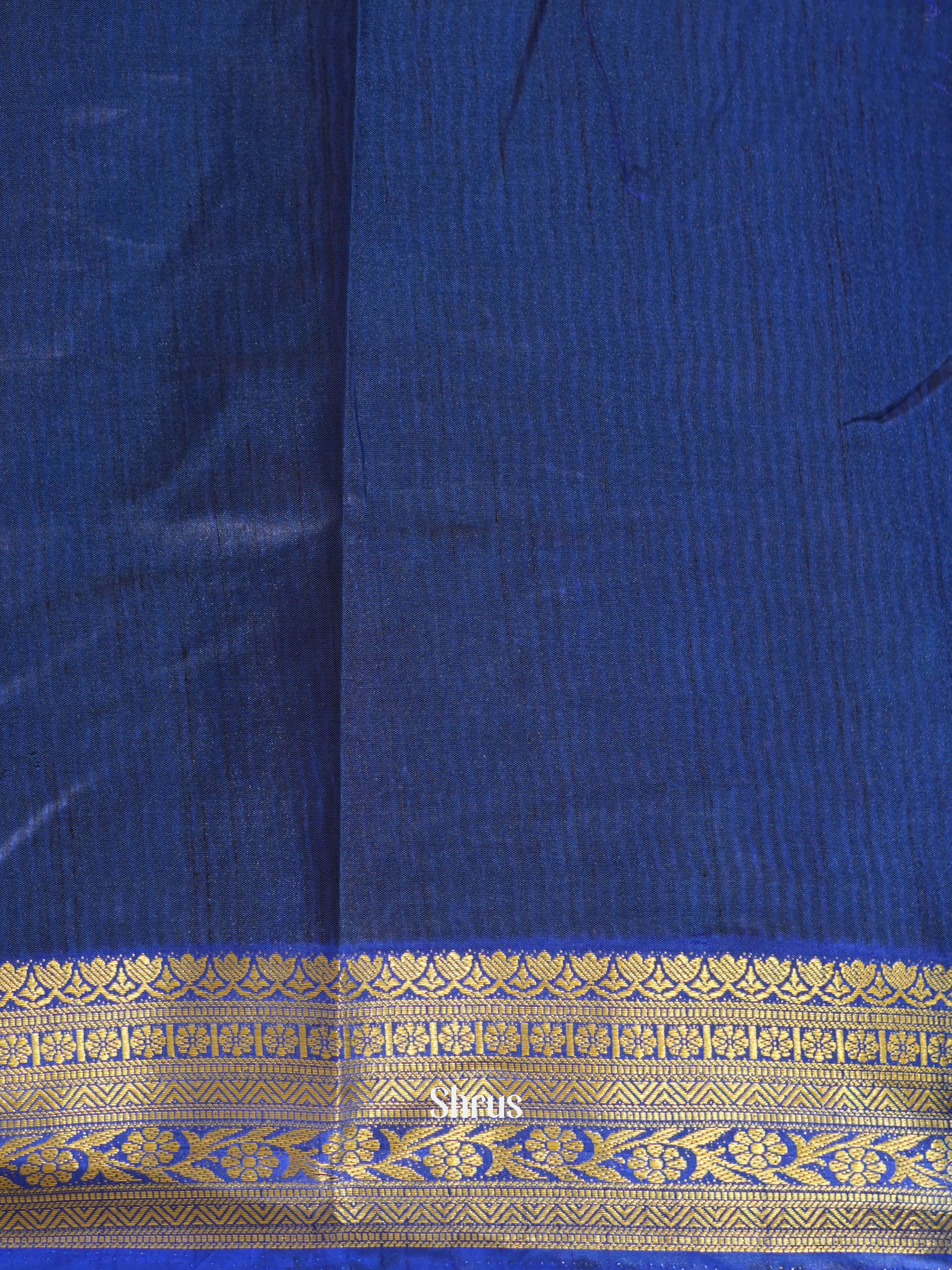 Purple & Blue - Semi patola Saree