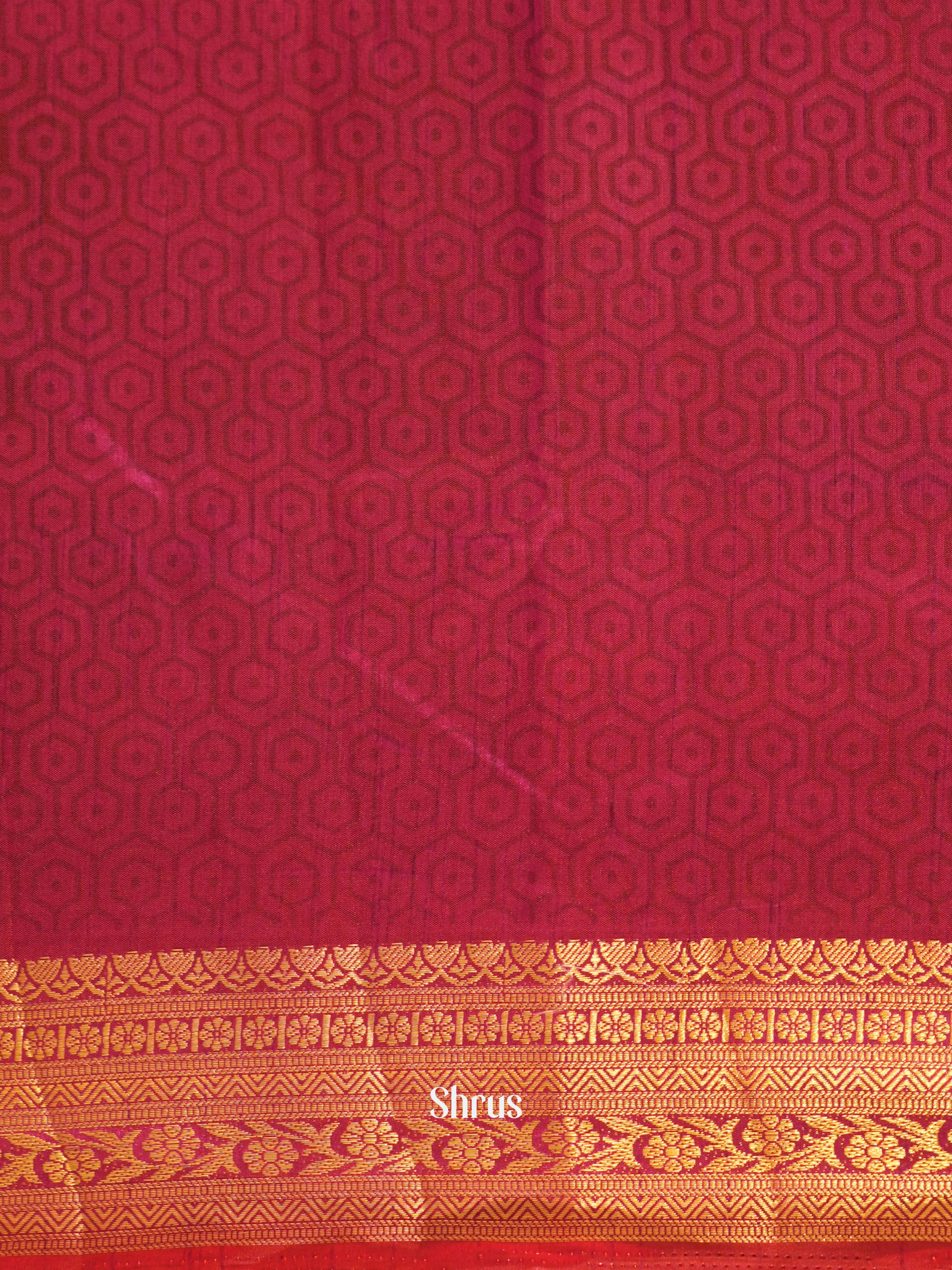 Brown & Pink - Semi patola Saree