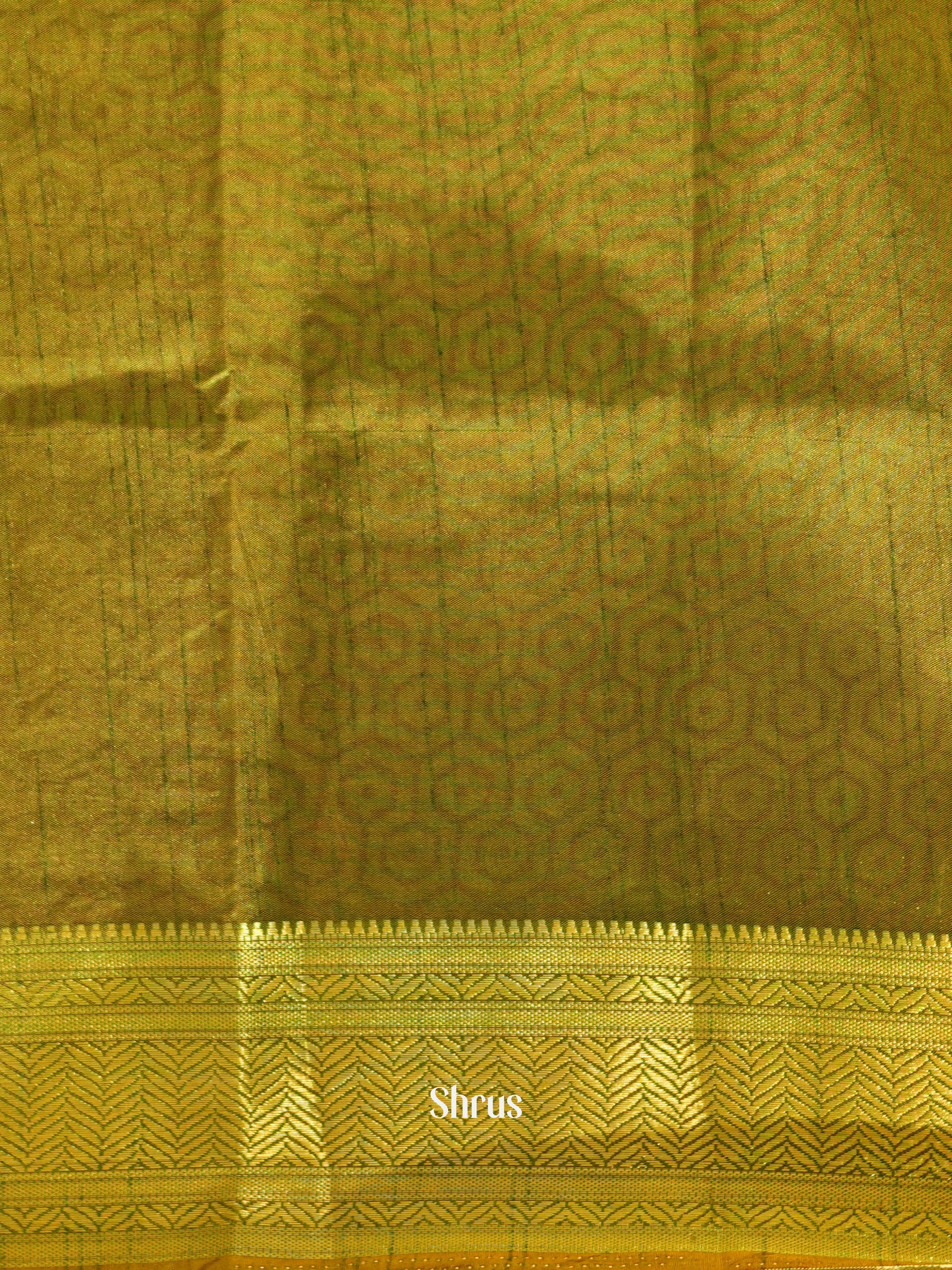 Orange & Green - Semi patola Saree