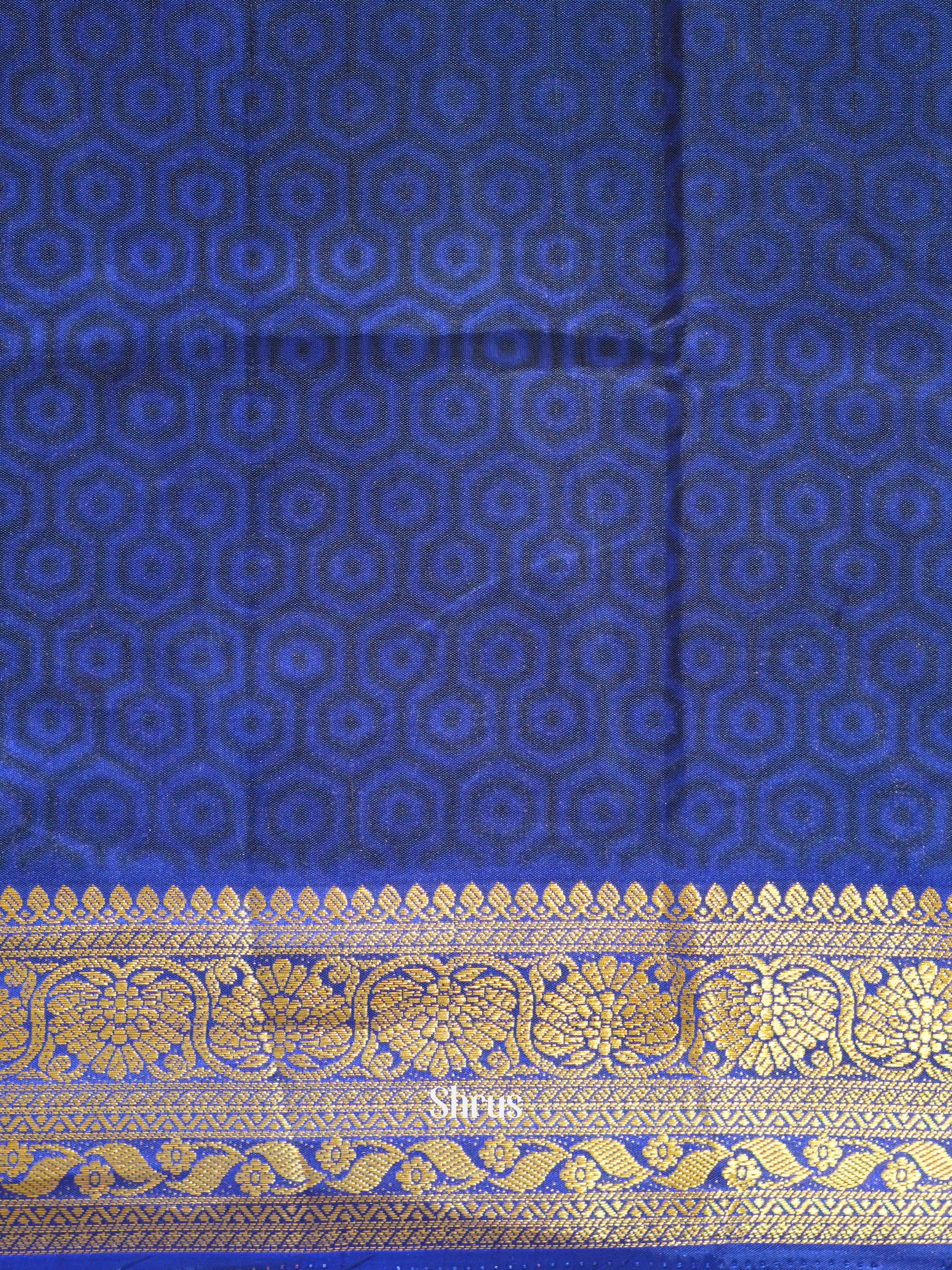 Purple & Blue - Semi patola Saree