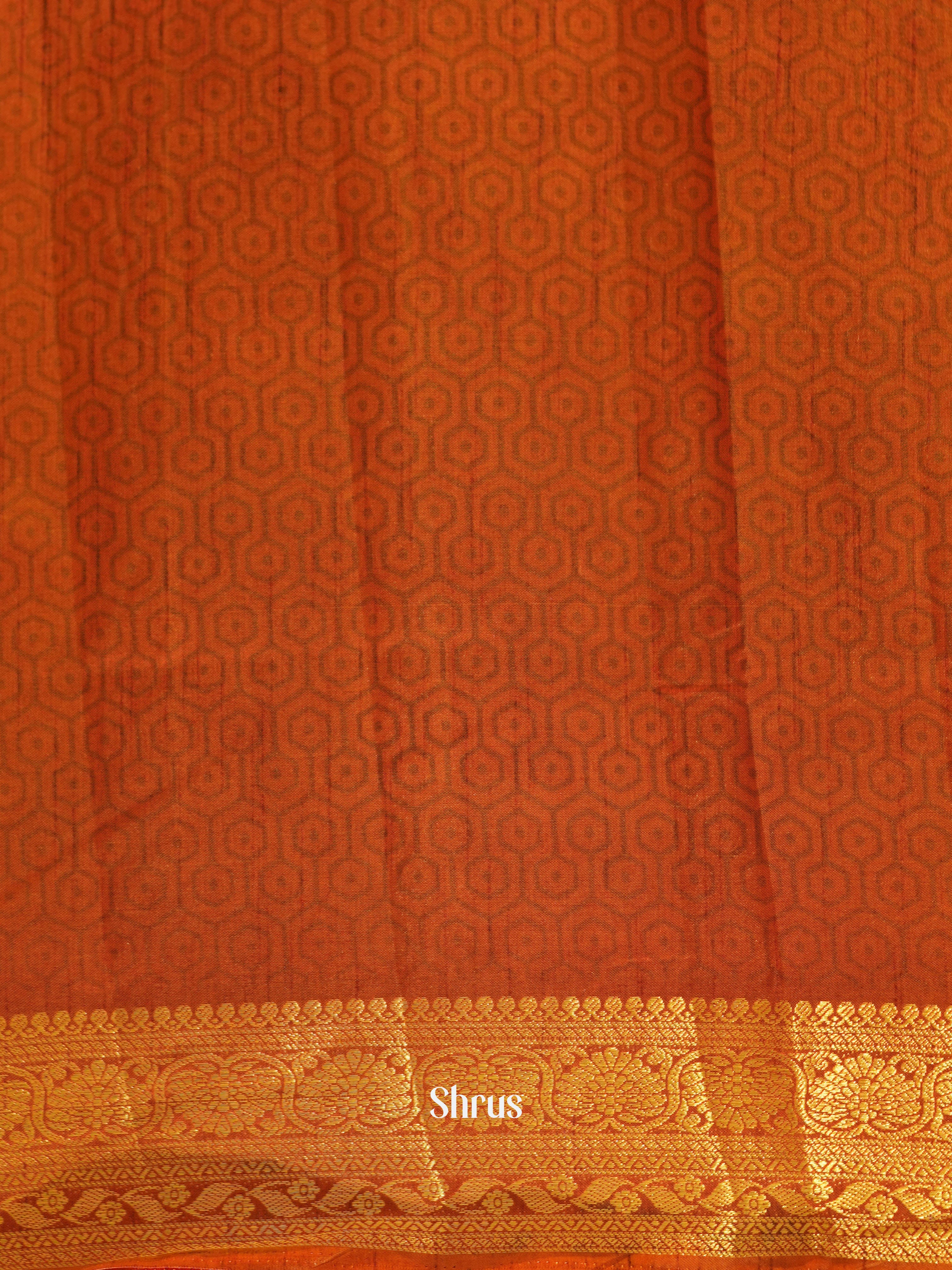 Brown & Orange - Semi patola Saree