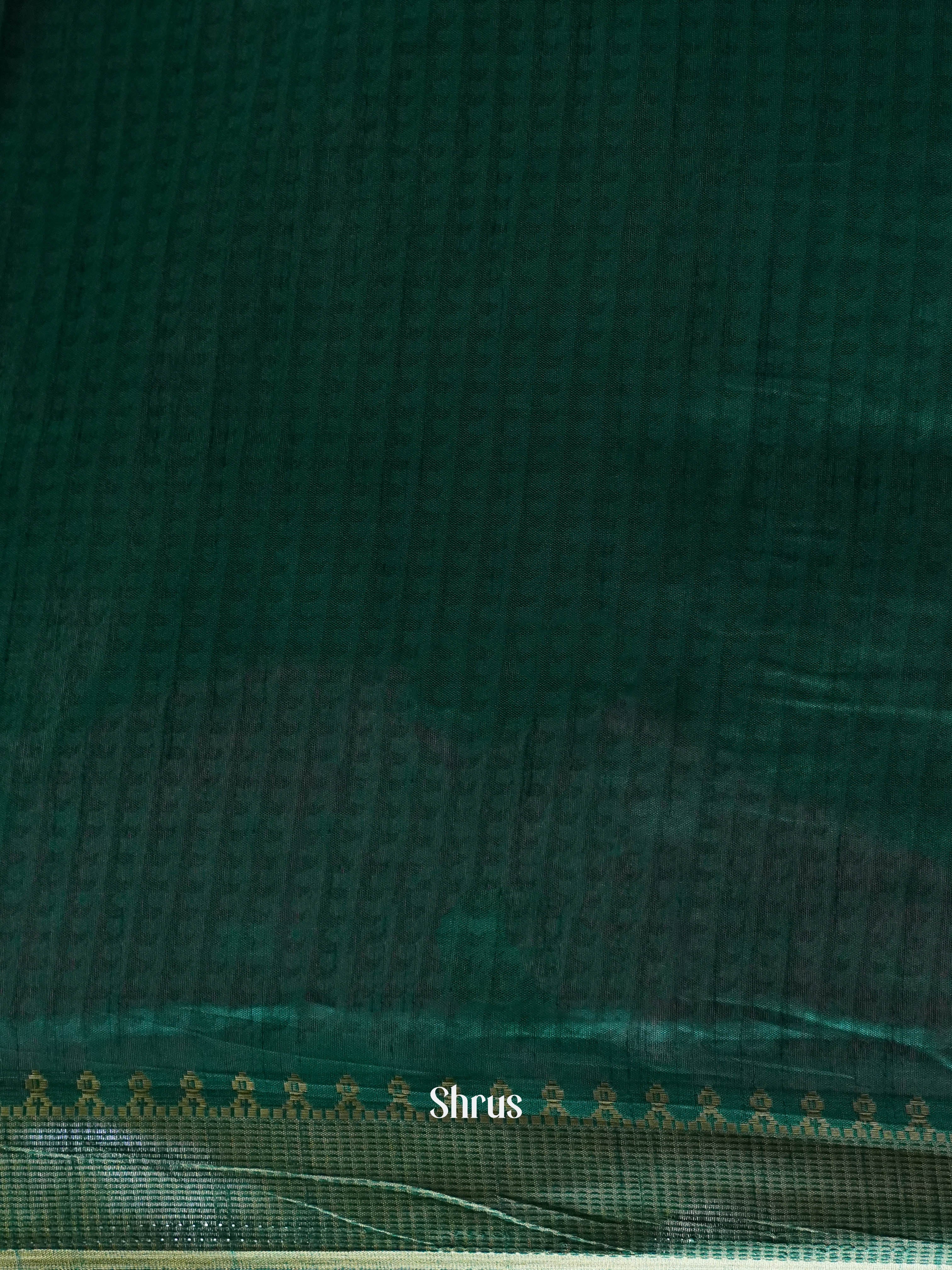 Purple & Green - Semi Patola Saree