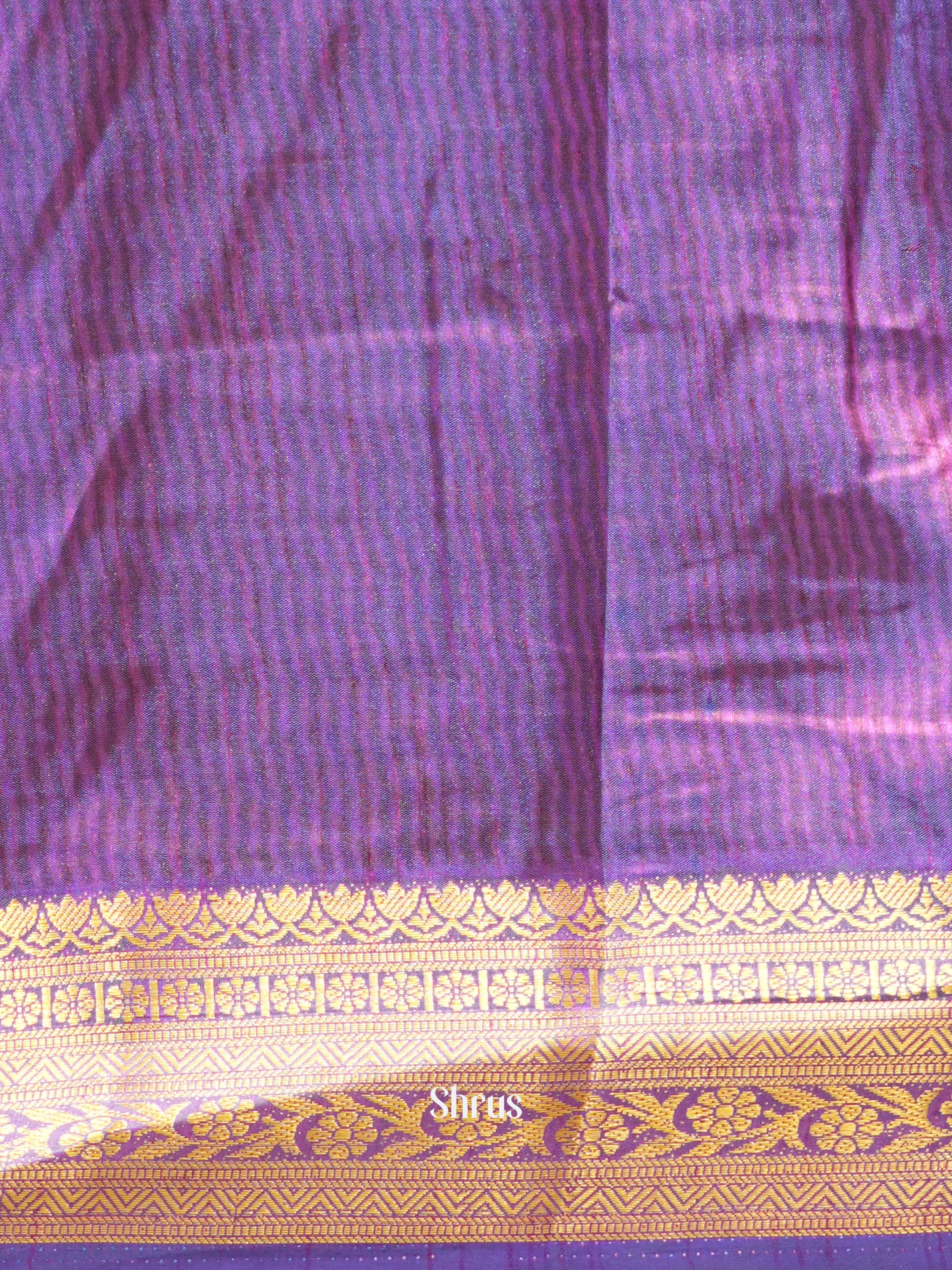 Blue & Purple - Semi patola Saree