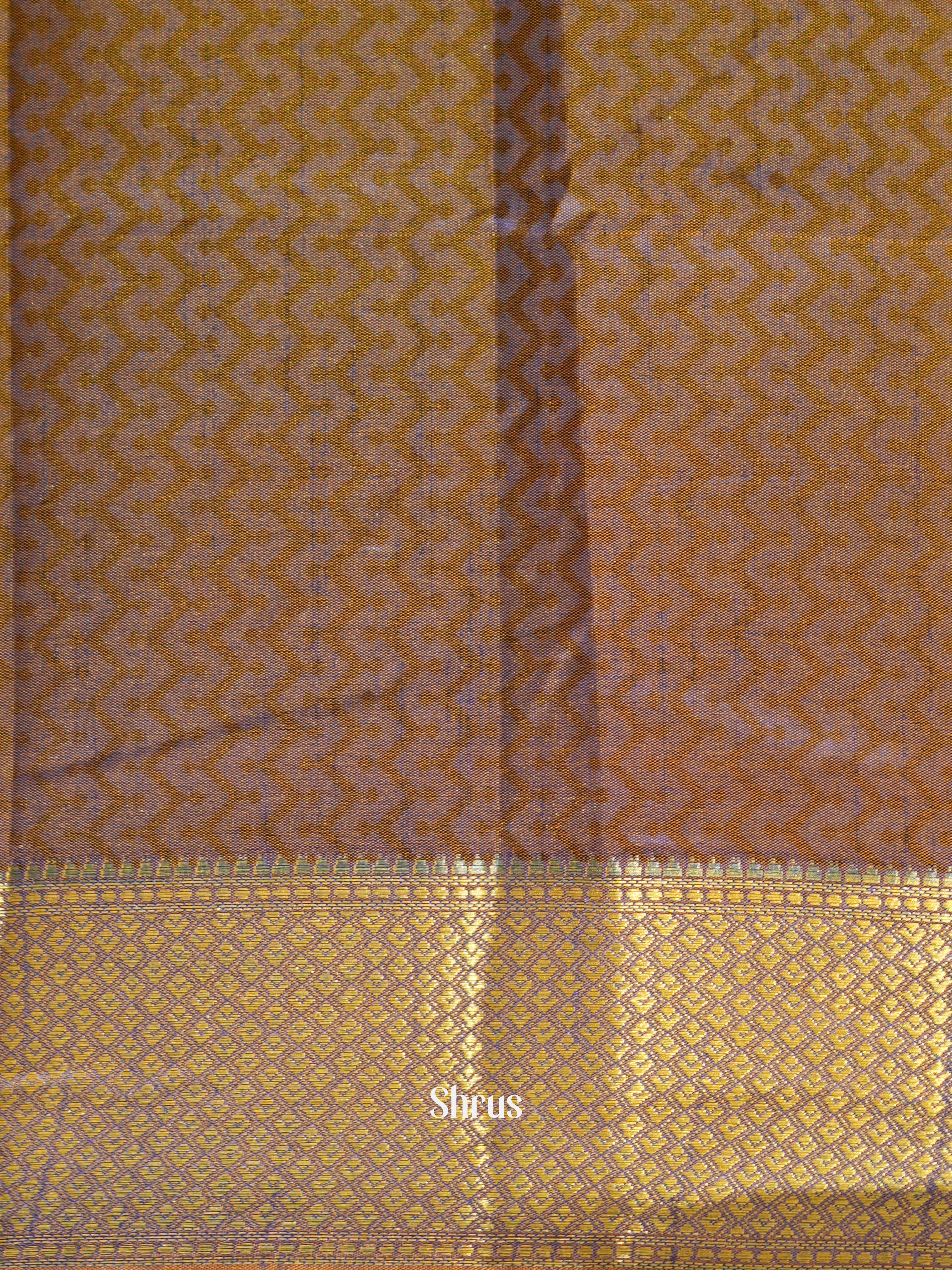 Brown & Purple - Semi patola Saree