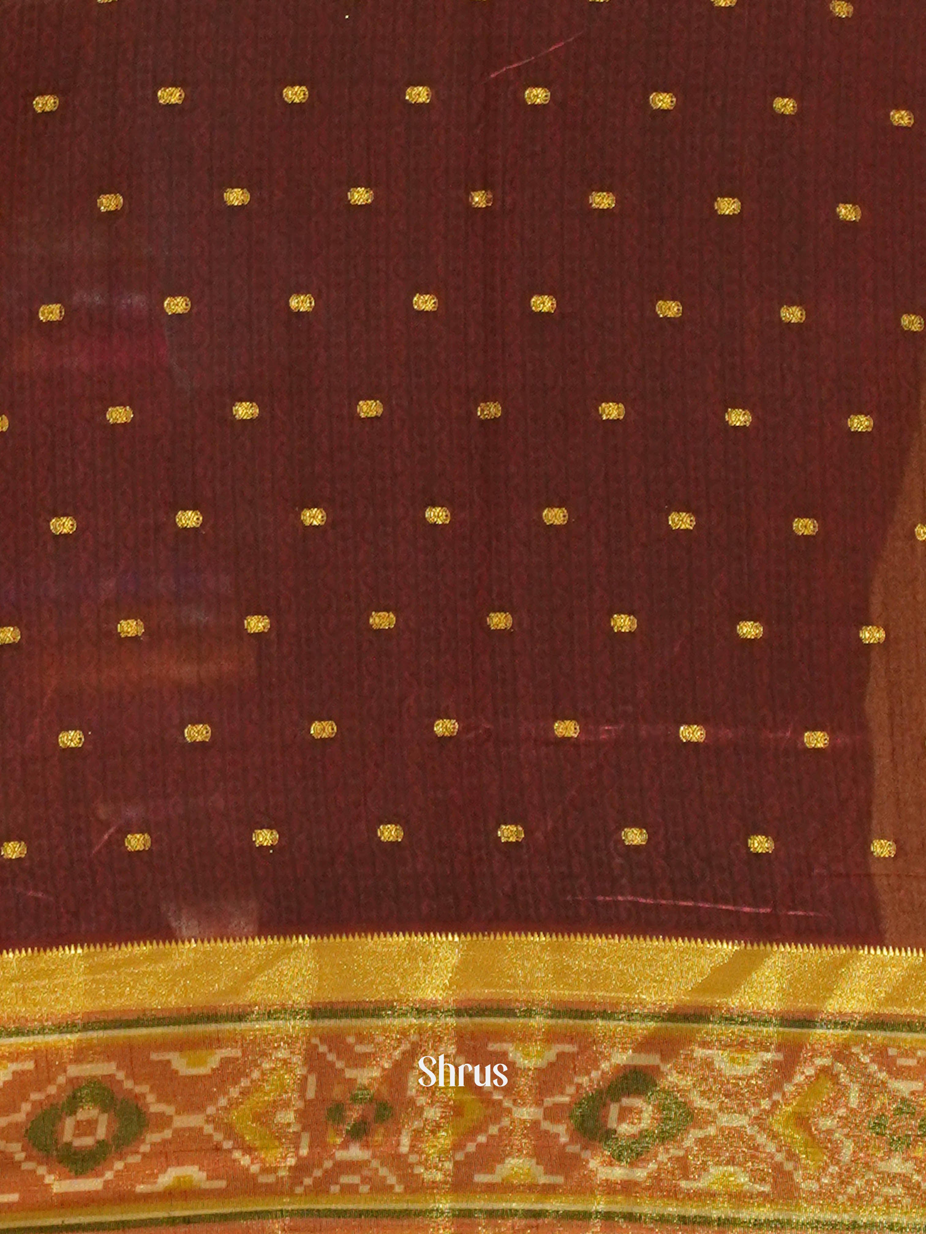 Black & Brown - Semi Patola Saree