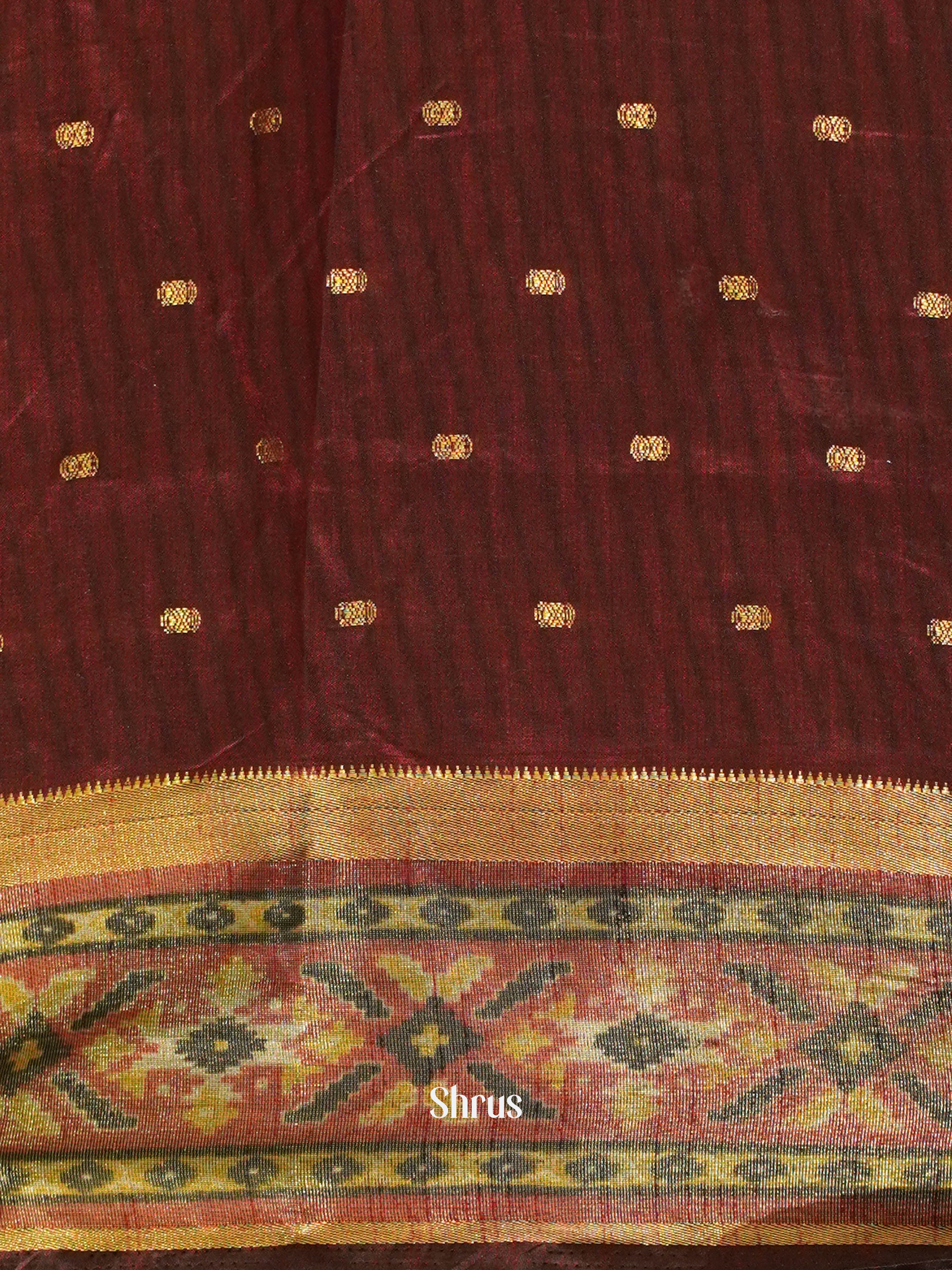 Black & Brown - Semi Patola Saree