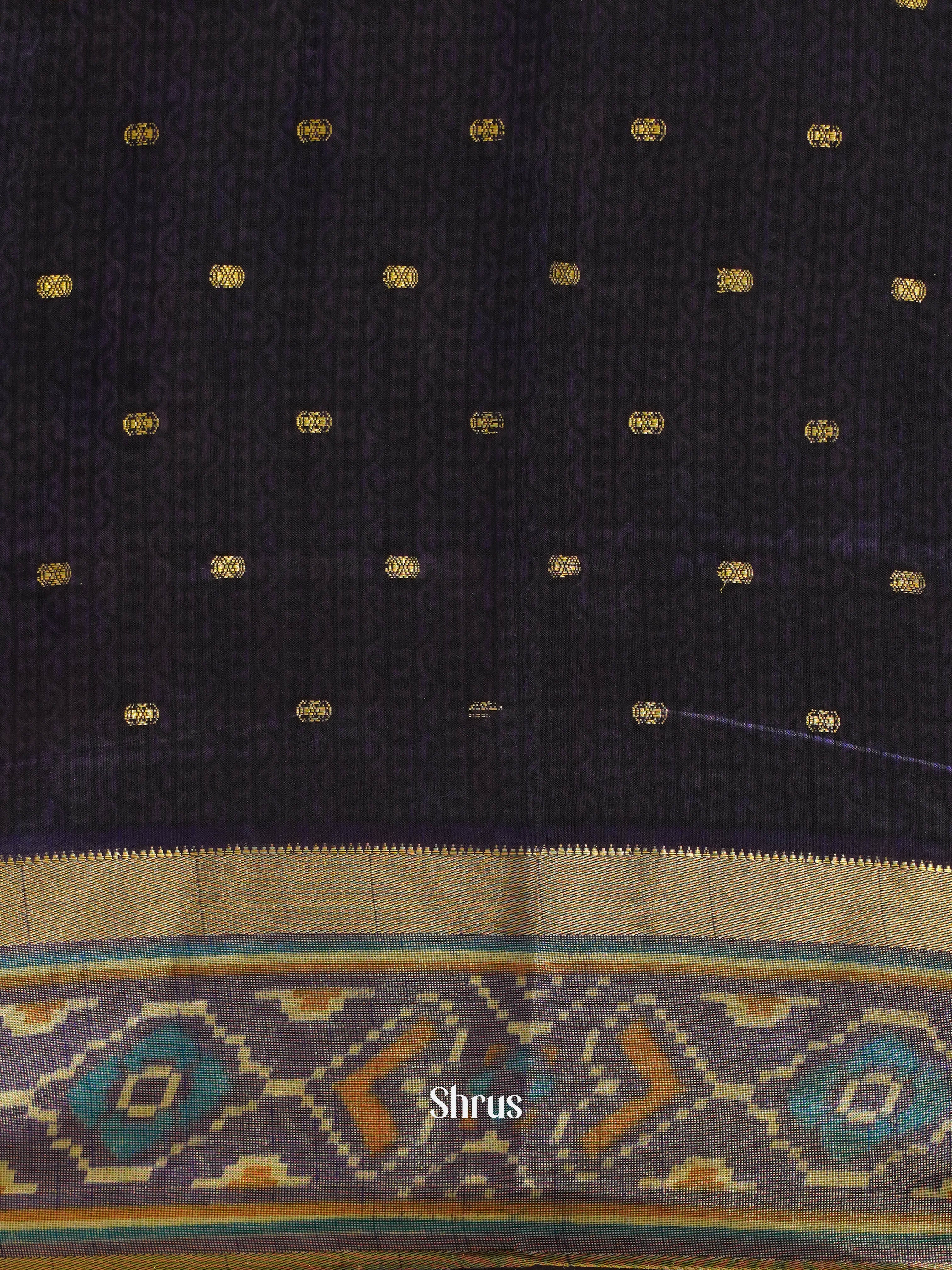 Blue & Purple - Semi Patola Saree