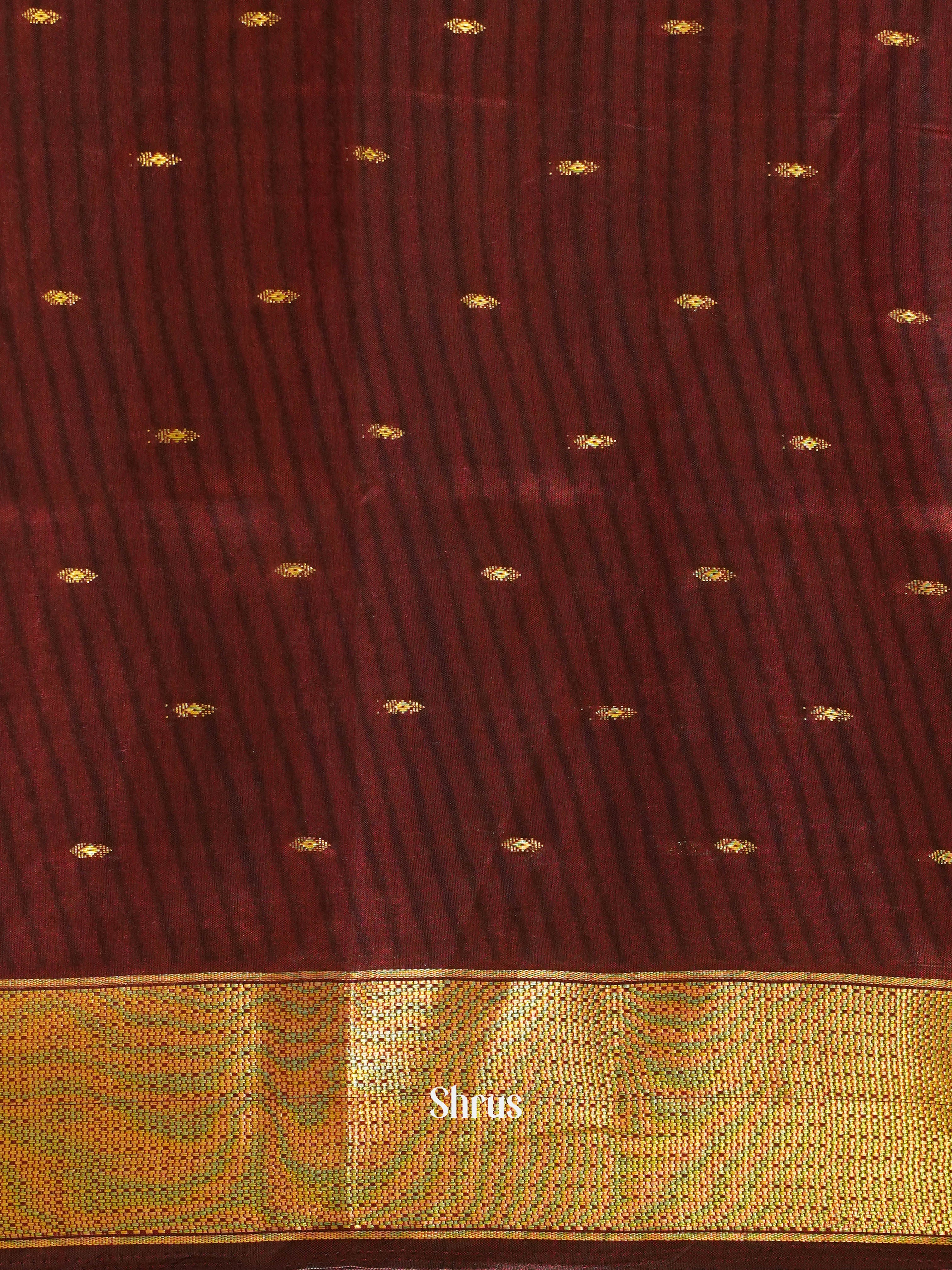 Black & Maroon - Semi Patola Saree