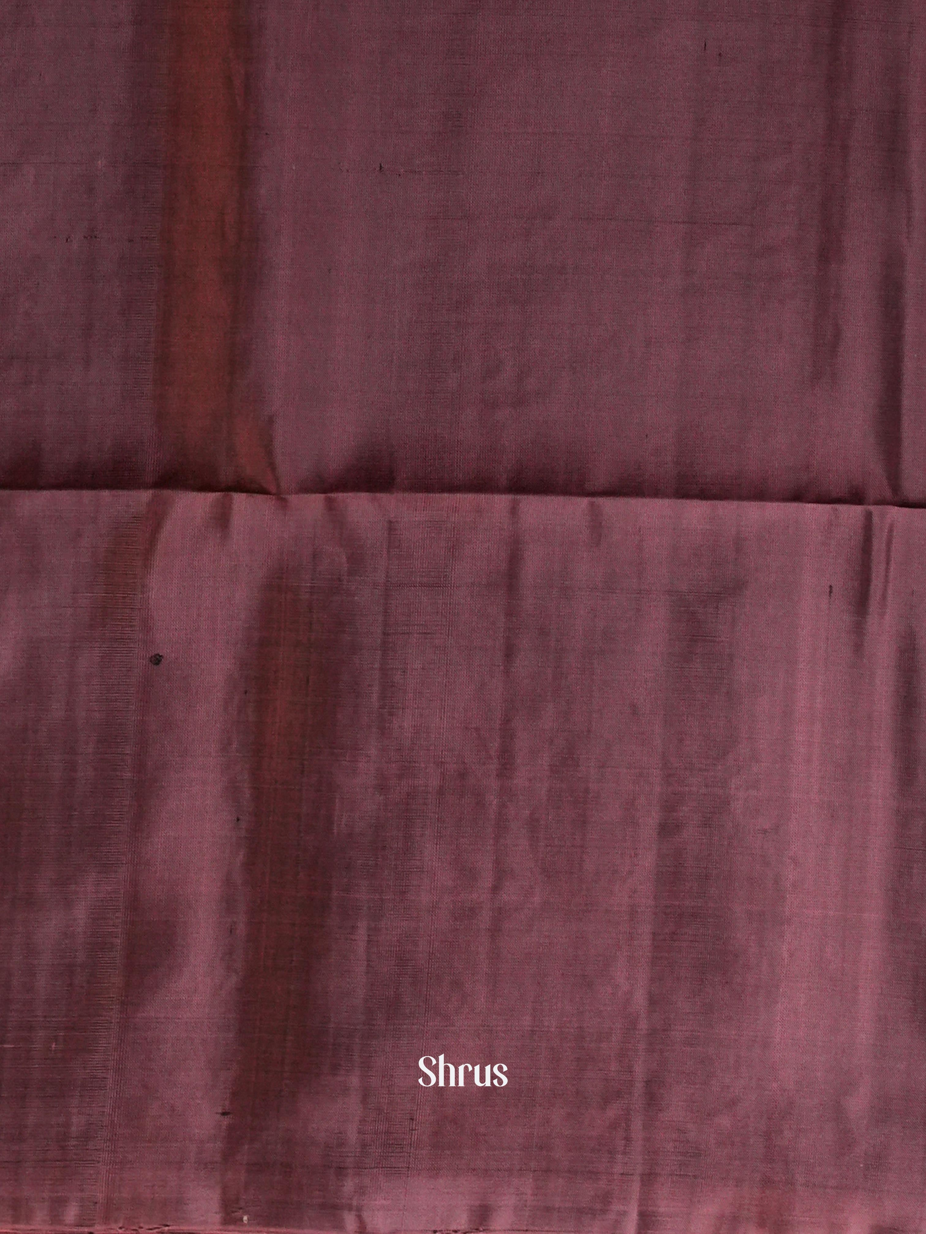 Violet & Brown  - Soft Silk Saree