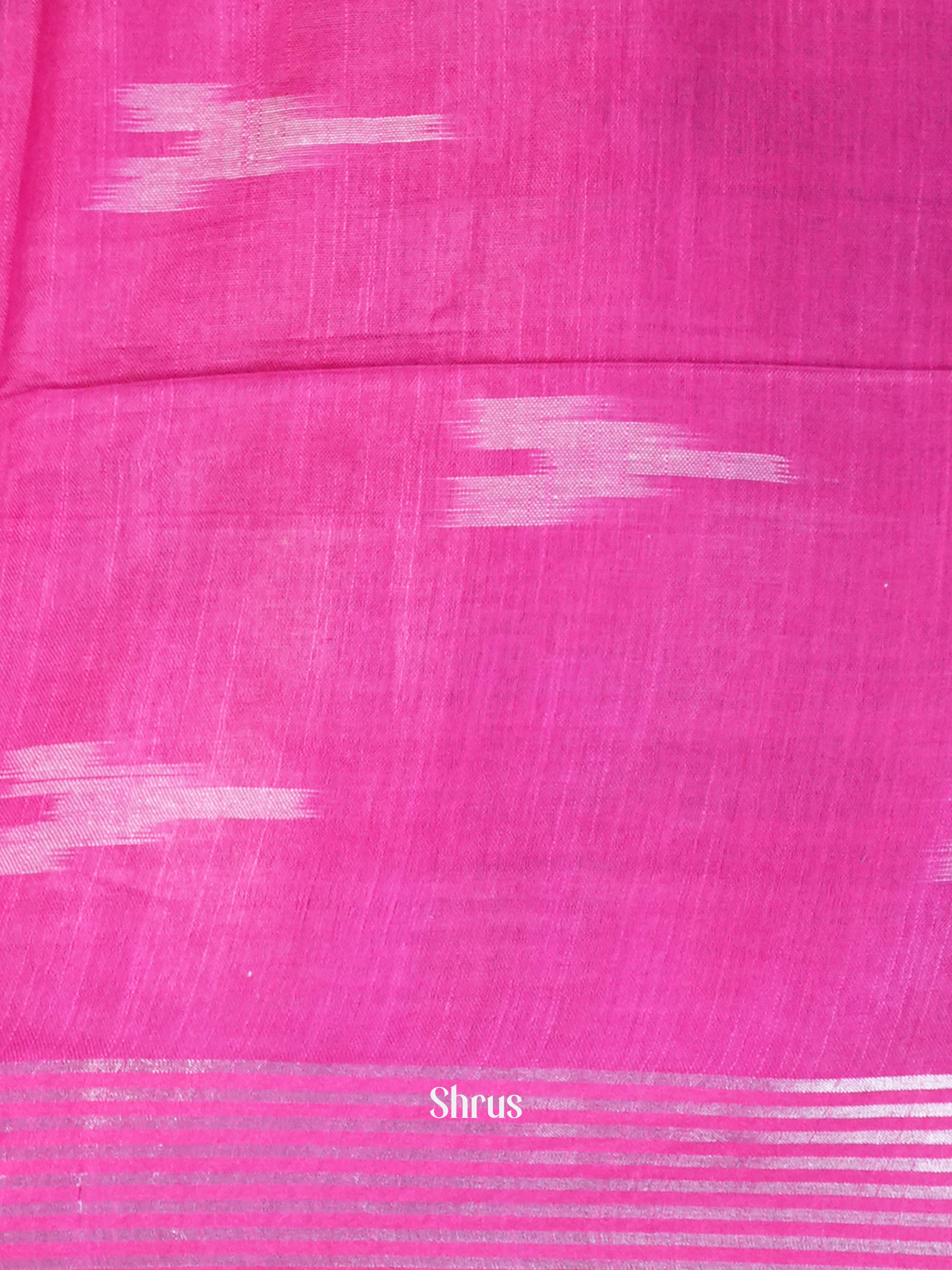 Purple & Pink - Semi Ikkat Saree