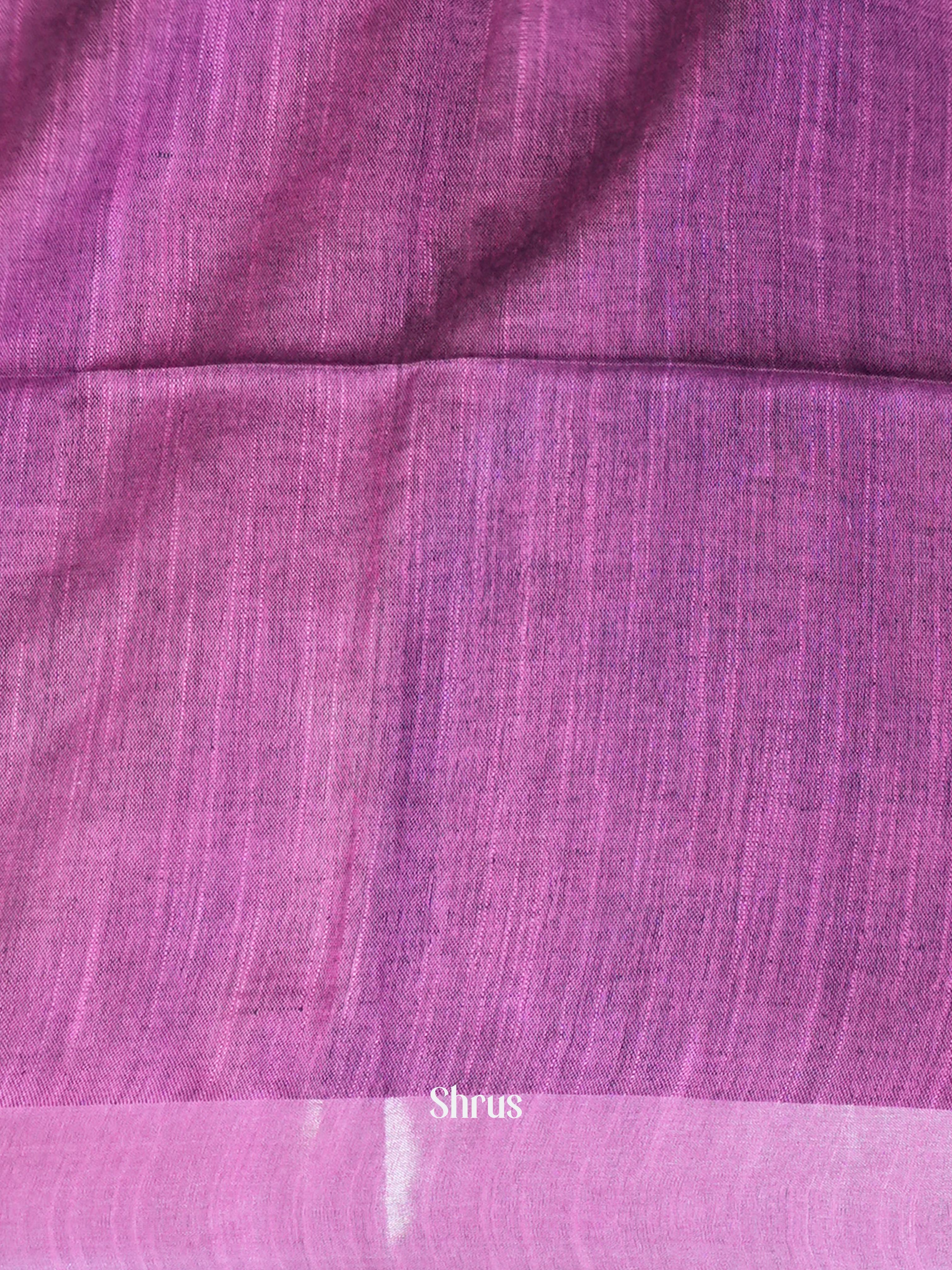 Green & Purple - Semi Ikkat Saree