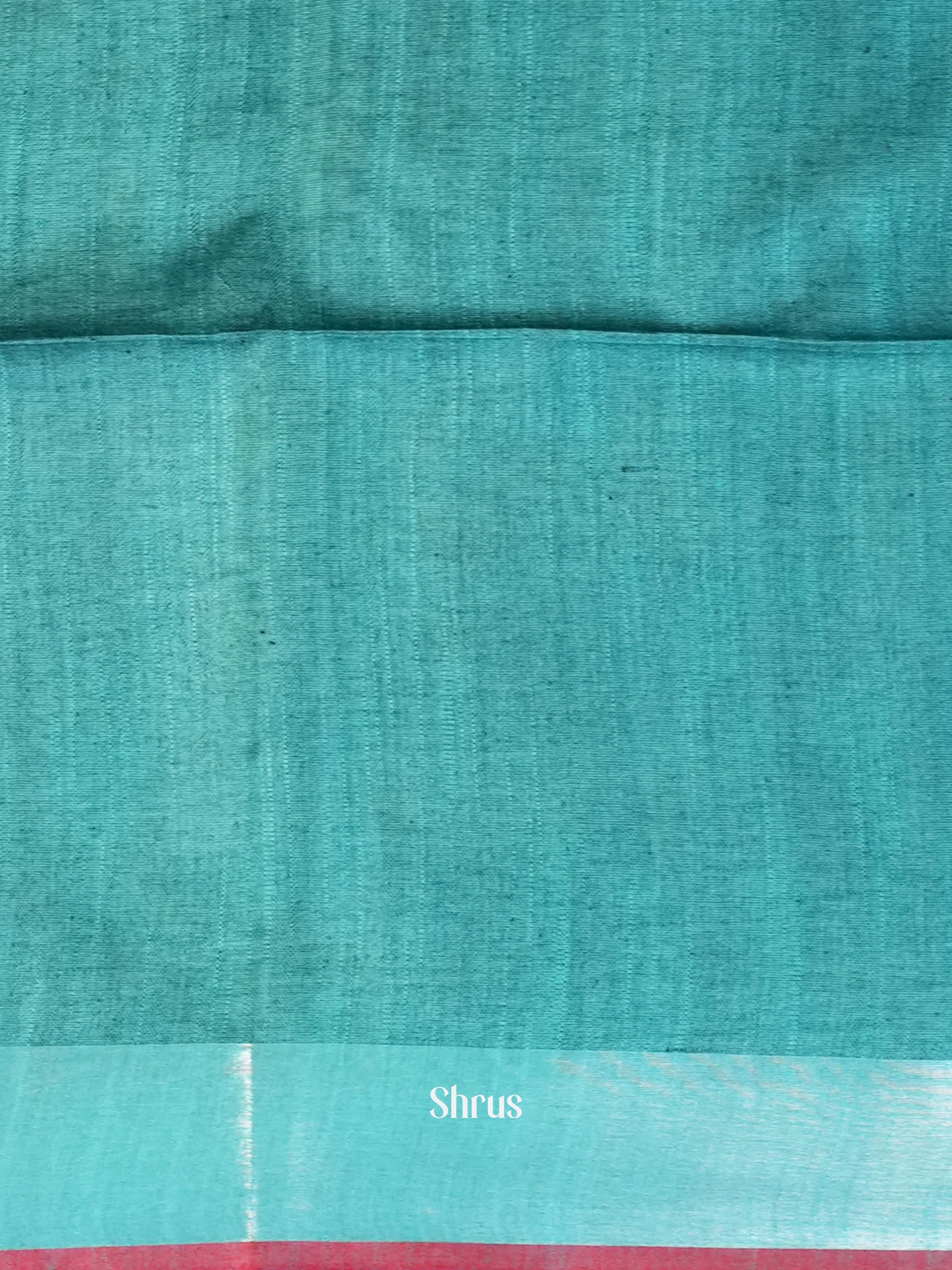 Violet & Teal - Semi Ikkat Saree