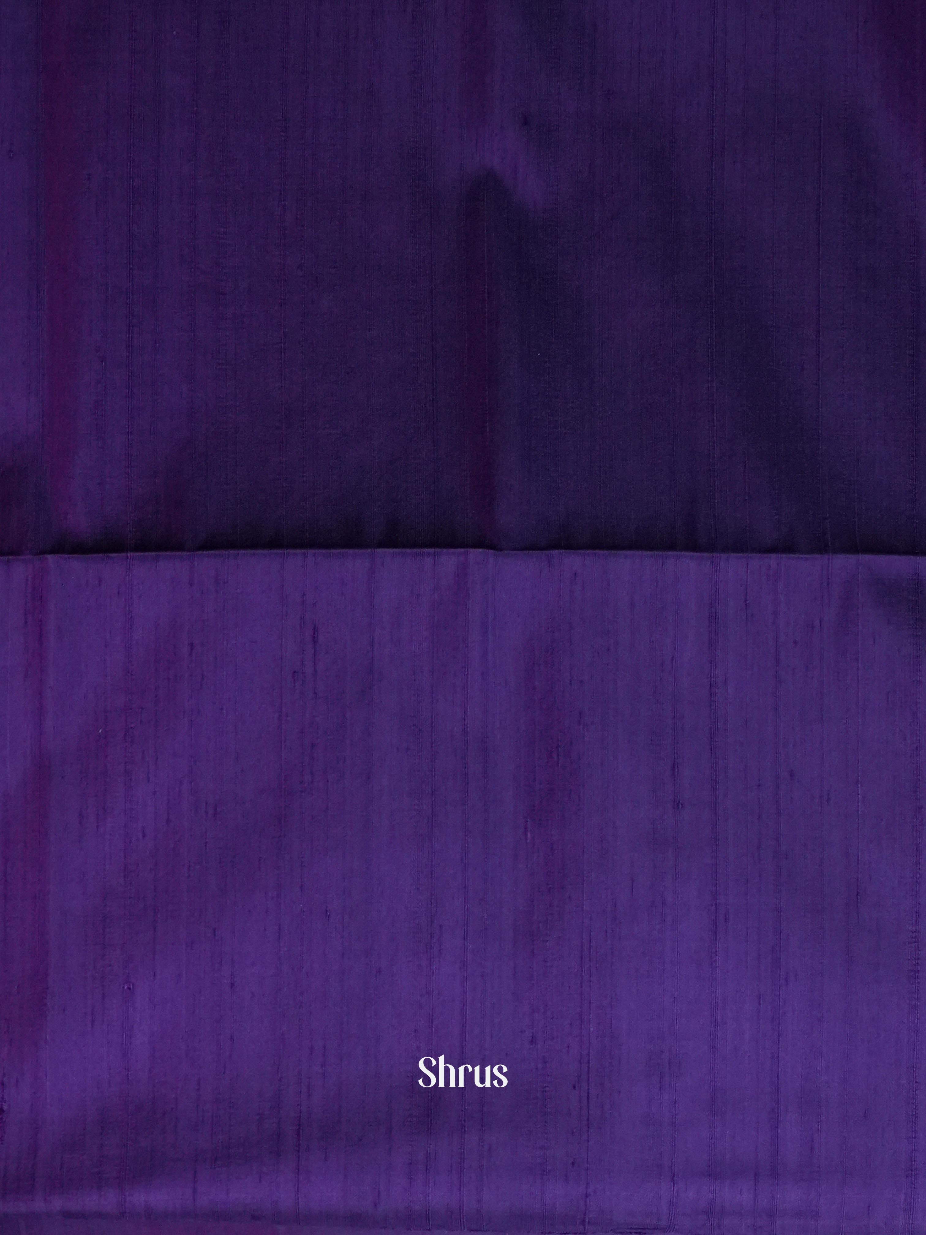 Very Dark Purple  - Soft Silk Saree