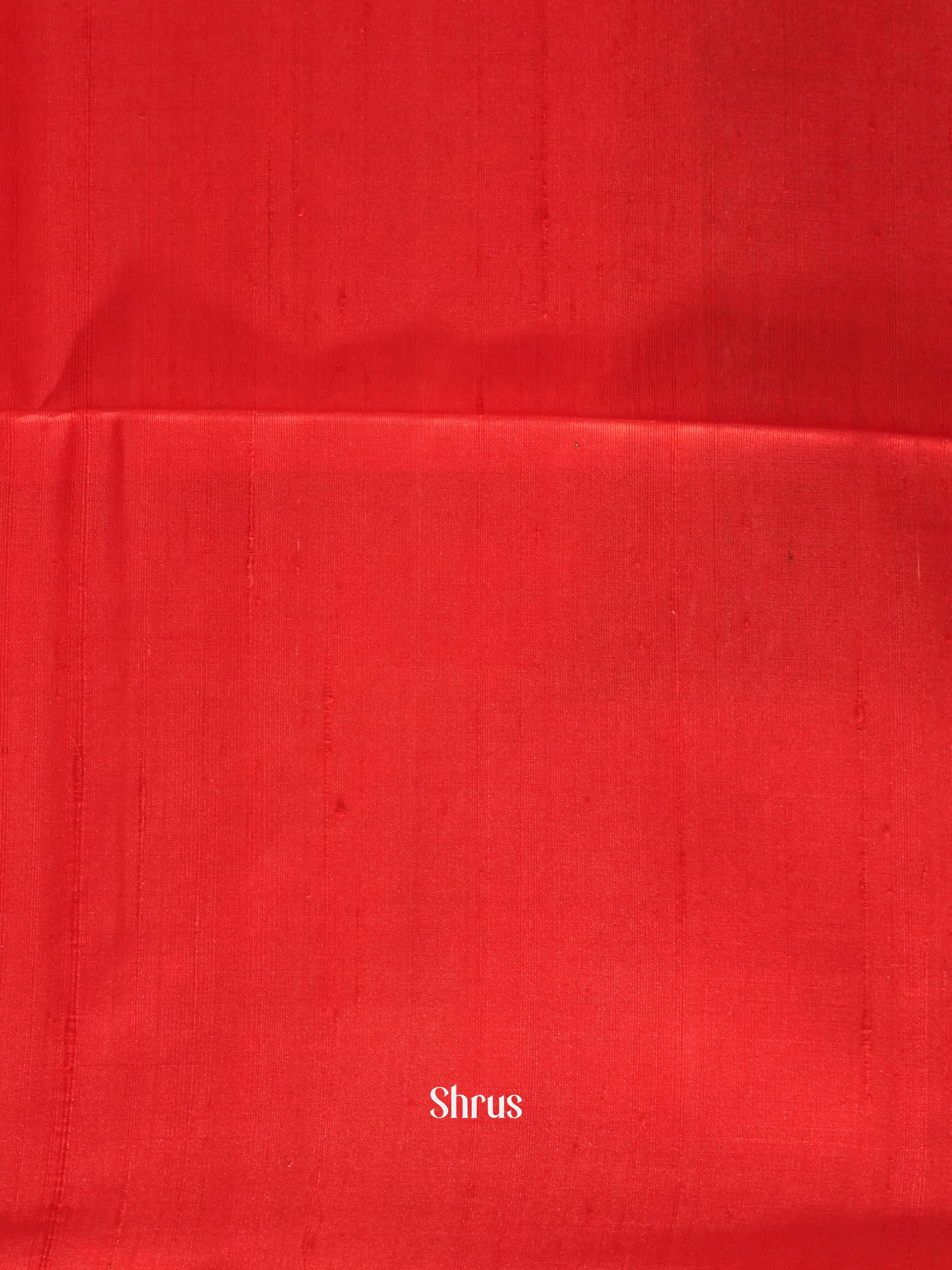 Violet & Red - Soft Silk Saree