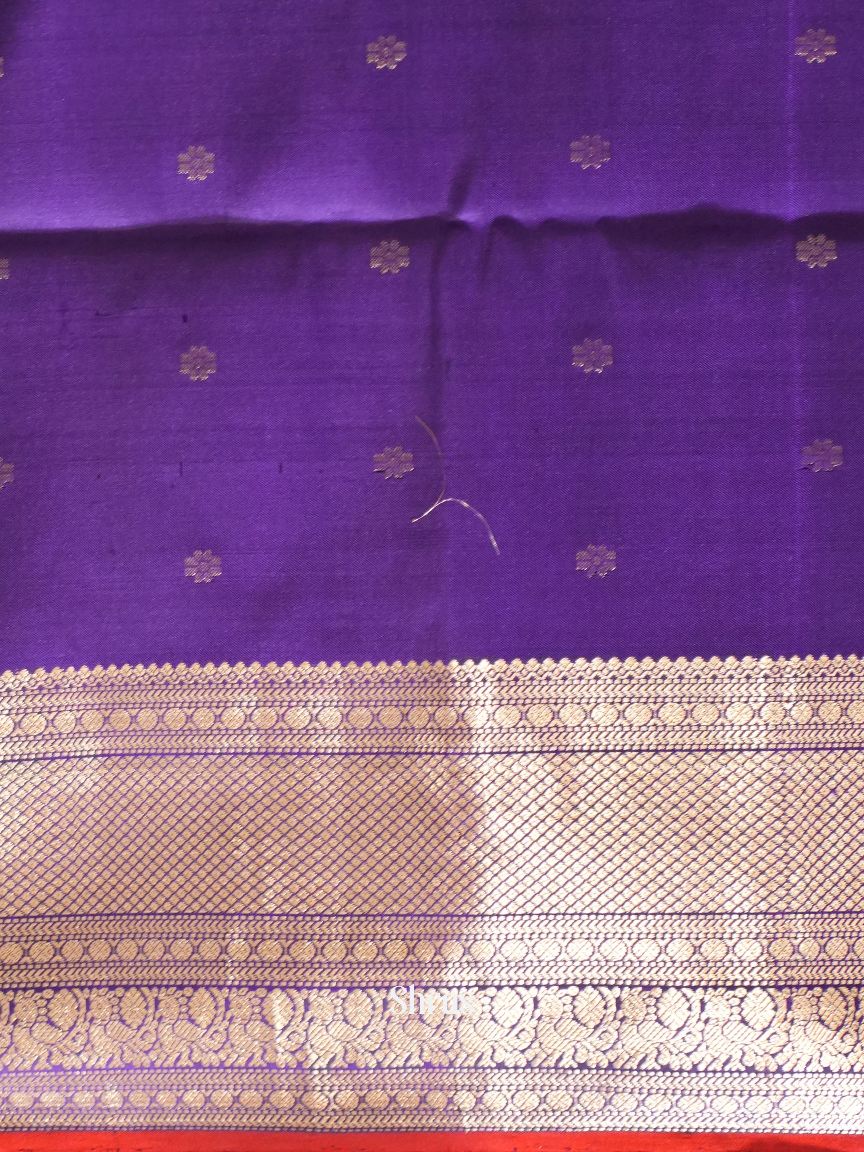 Blue & Violet - Soft Silk Saree