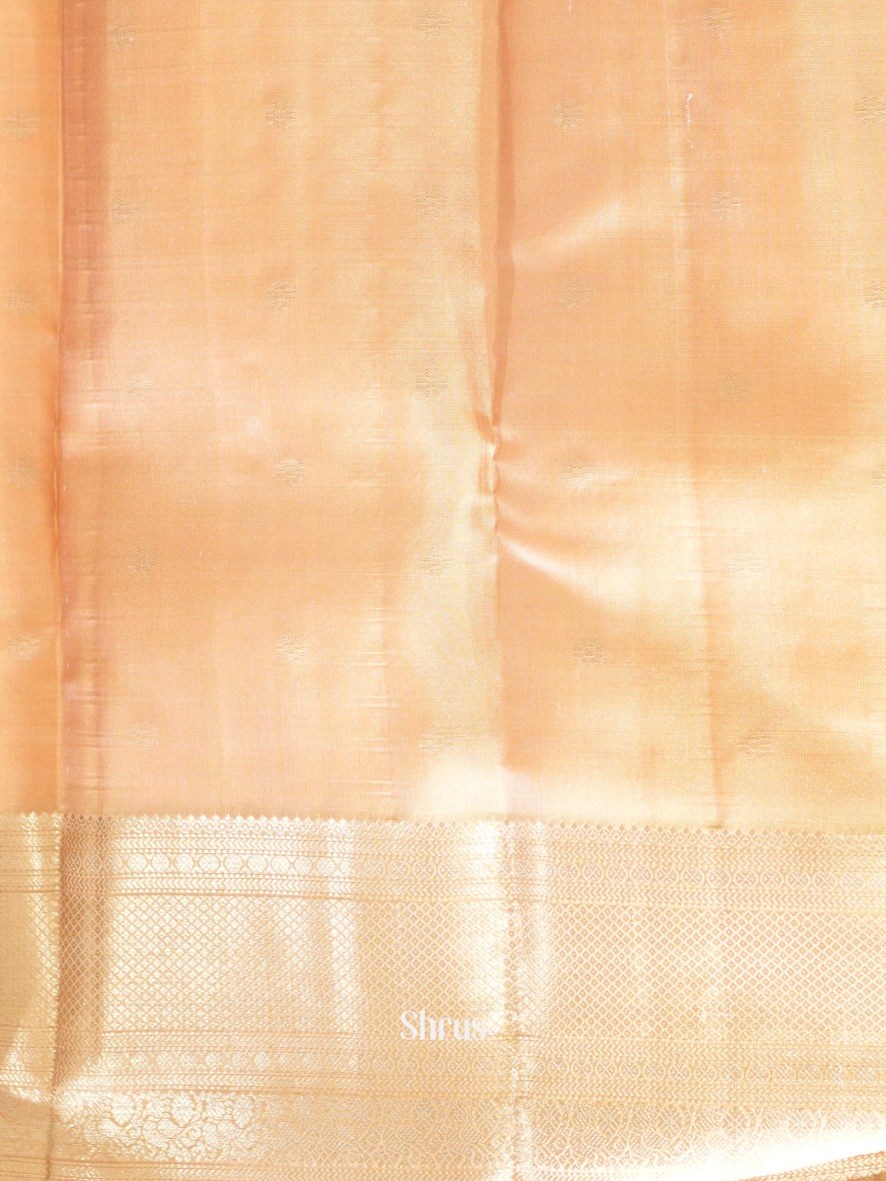 Pink & Peach - Kanchi Border Soft Silk Saree