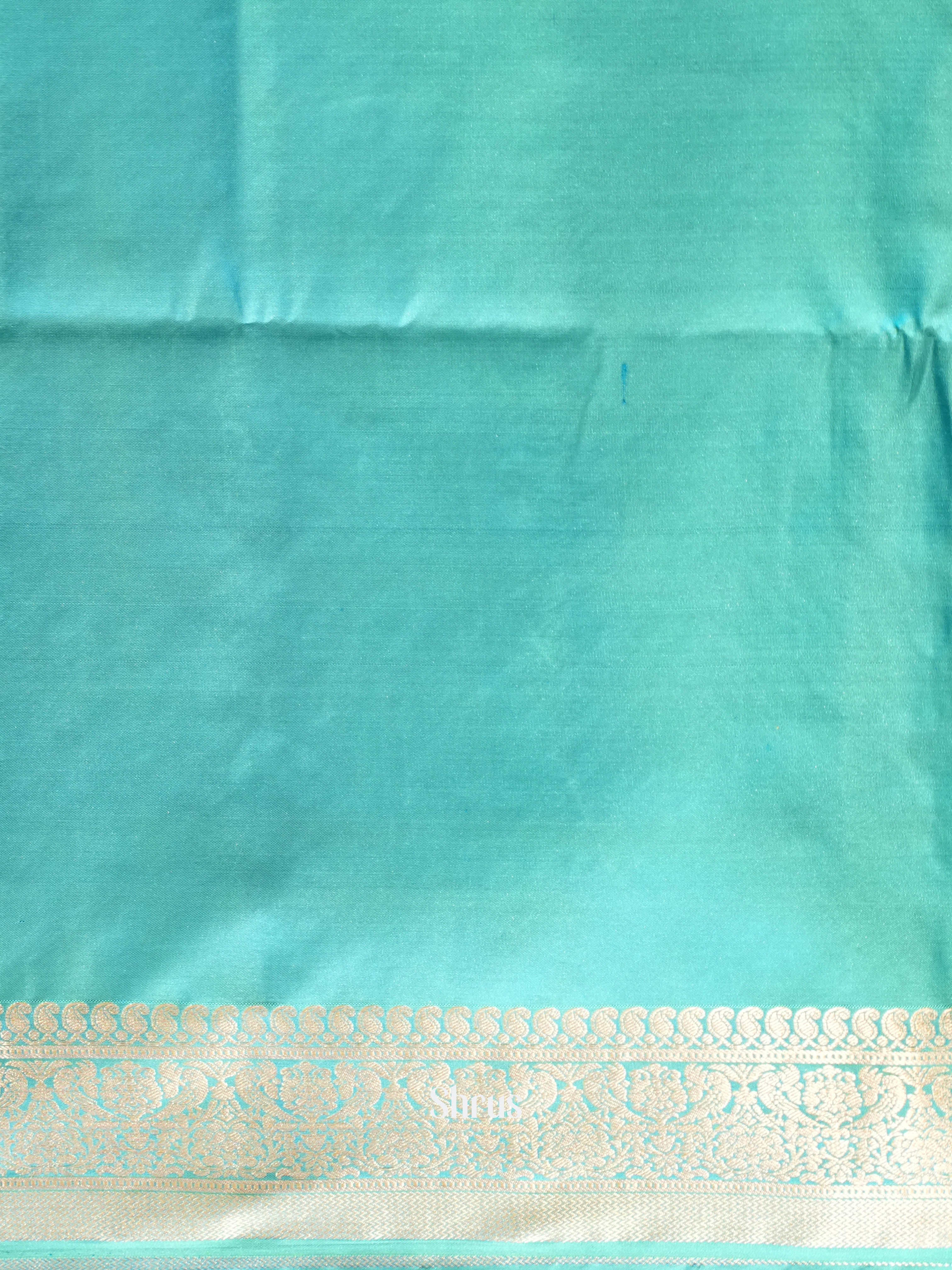 Teal Blue(Single Tone) - Soft Silk Saree