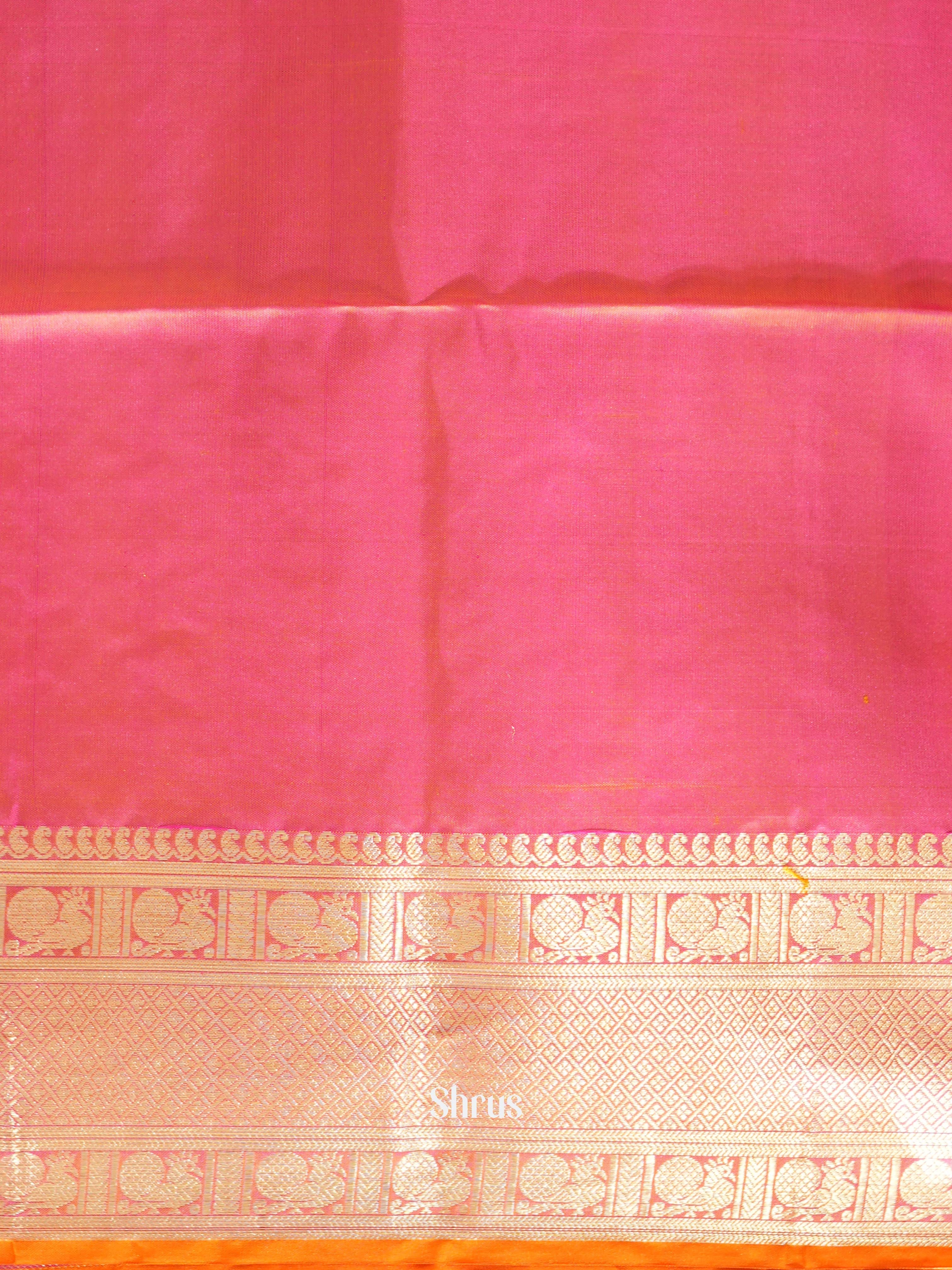 Mustard & Maroon - Soft Silk Saree