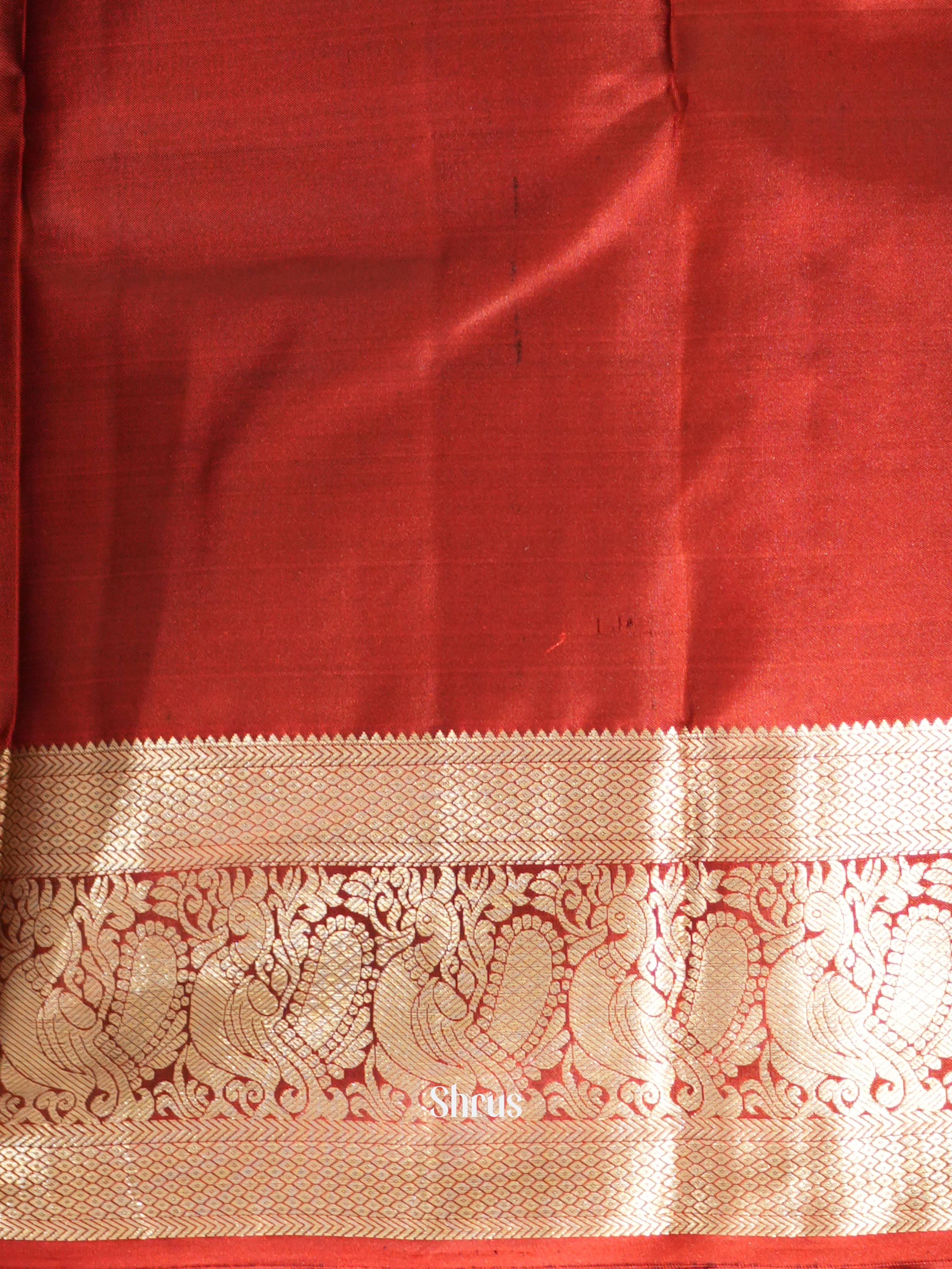 Green & Maroon - Kanchi Border Soft Silk Saree