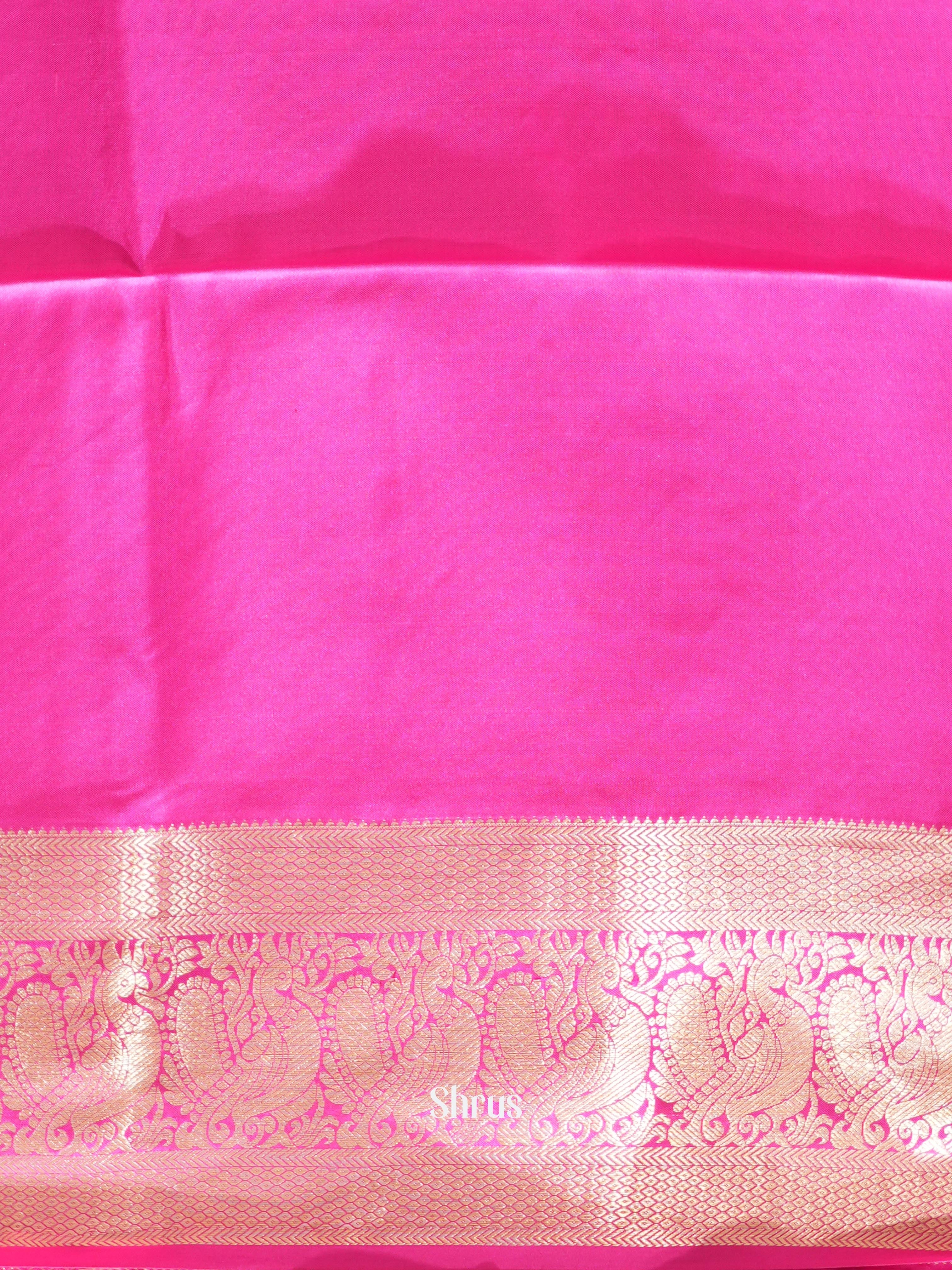 Rose Pink & Pink - Soft Silk Saree