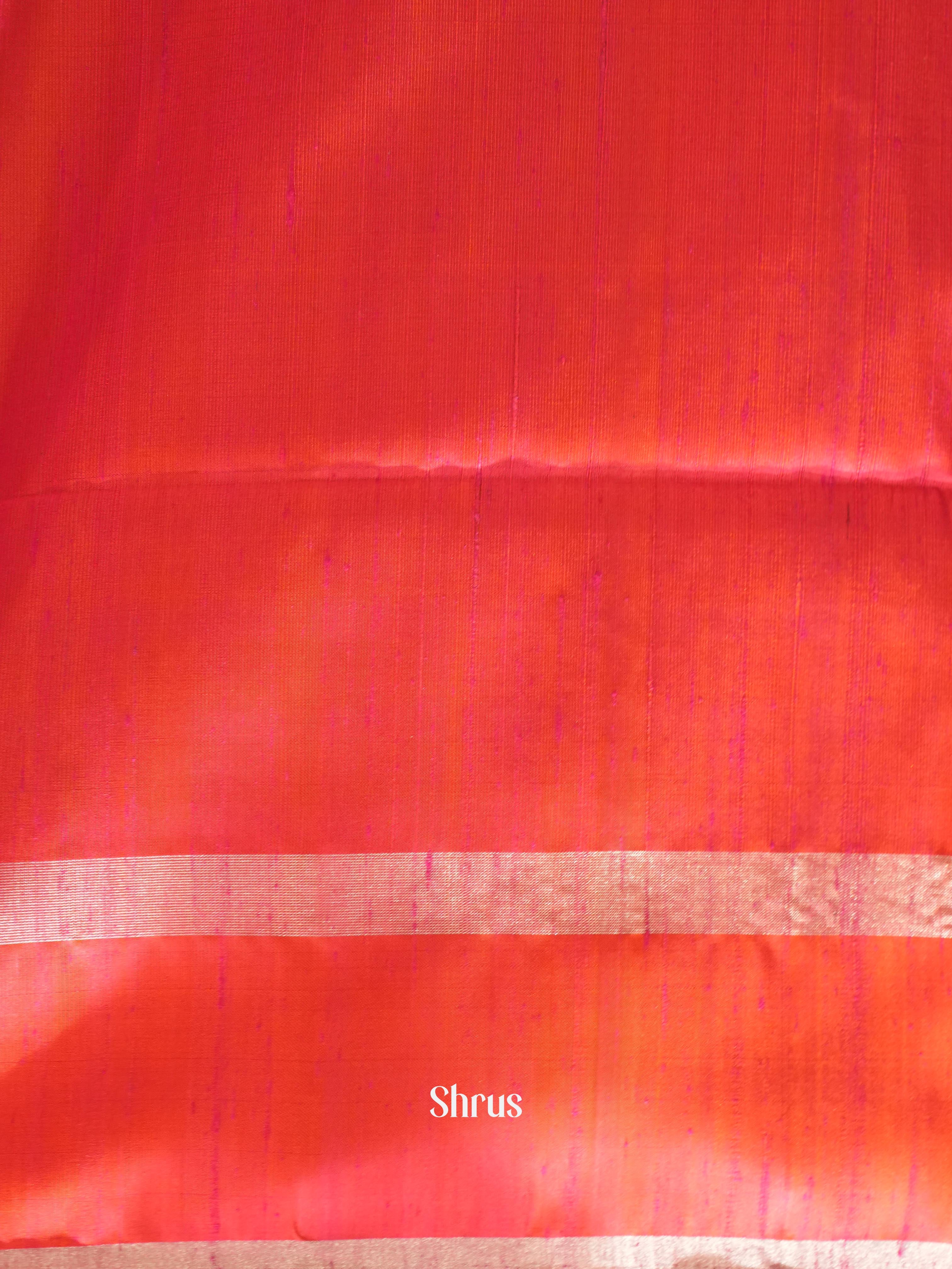 Mustardy Green & Orangish Pink  - Soft Silk Saree