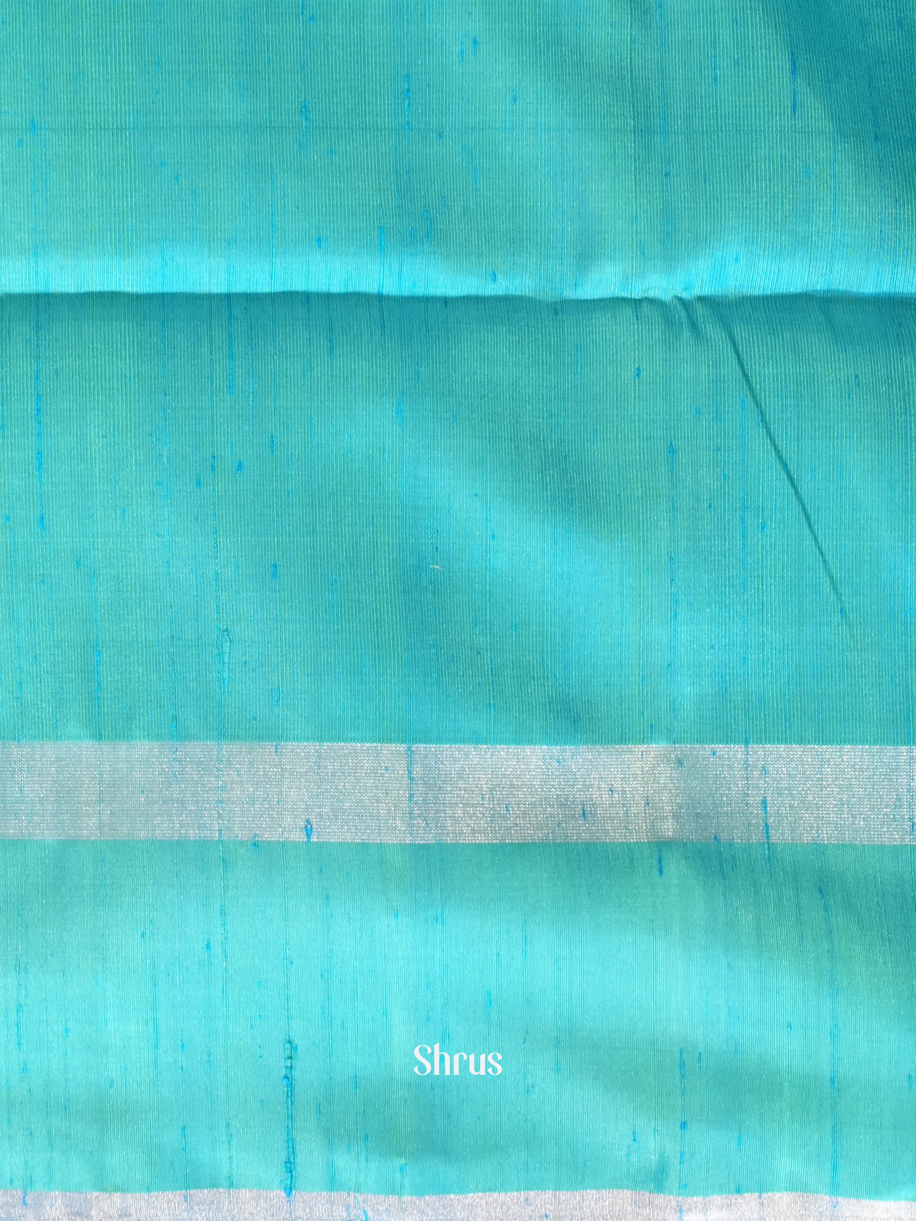 Yellow & Blue - Soft Silk Saree