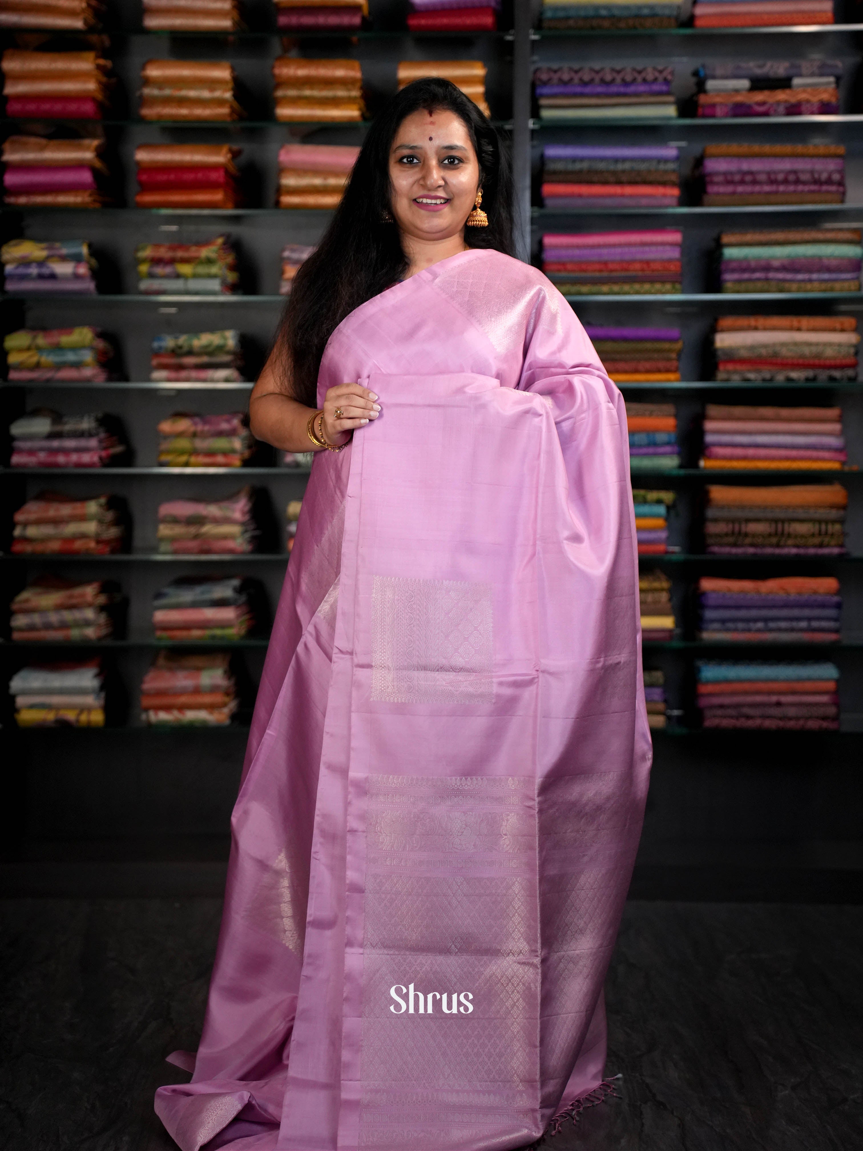 Rose Bud Cherry - Soft Silk Saree