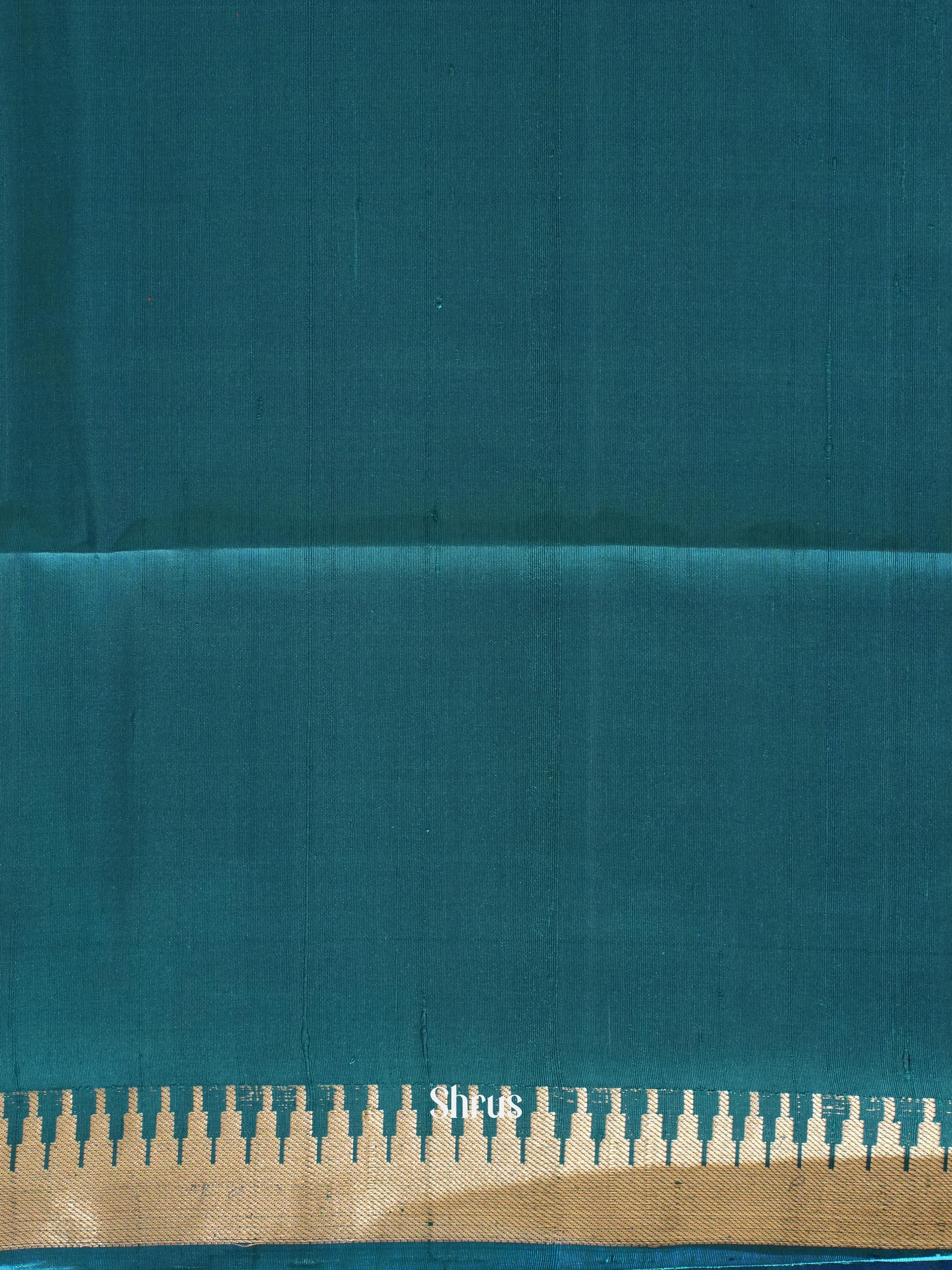 Teal Blue(Single Tone) - Soft Silk Saree