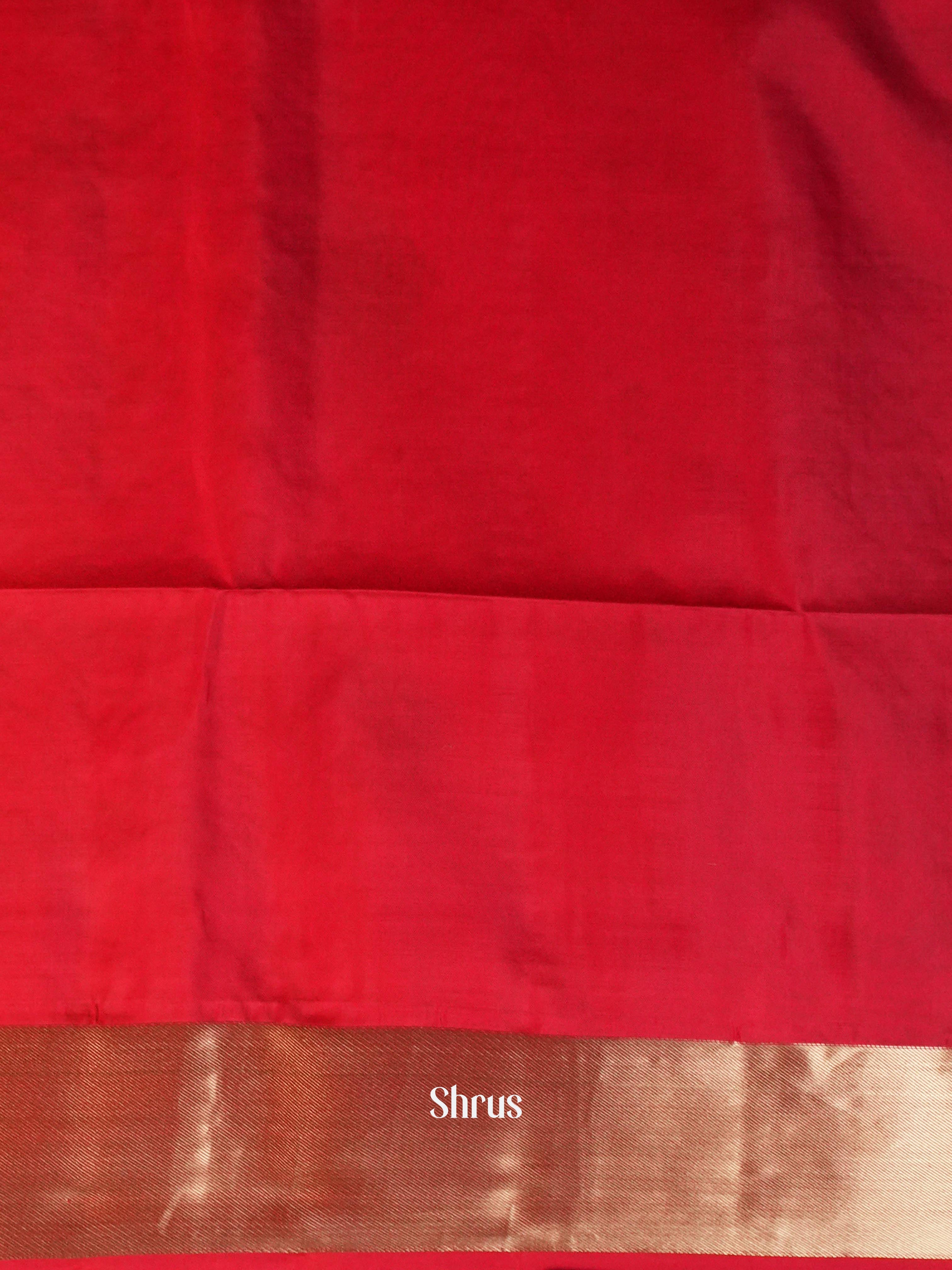 Fancy Red - Soft Silk Saree