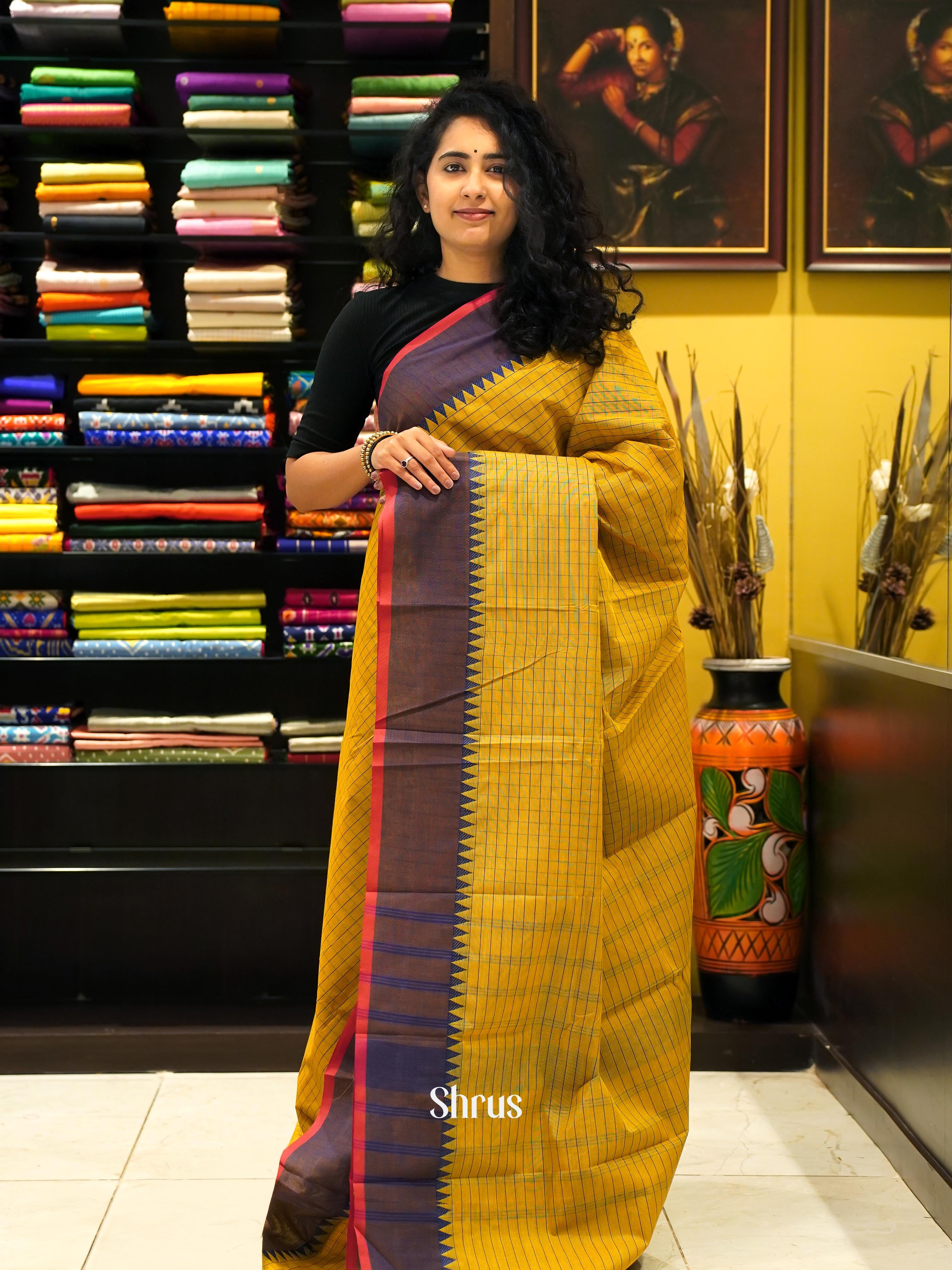 Mathulir Green & Blue - Chettinad Cotton Saree