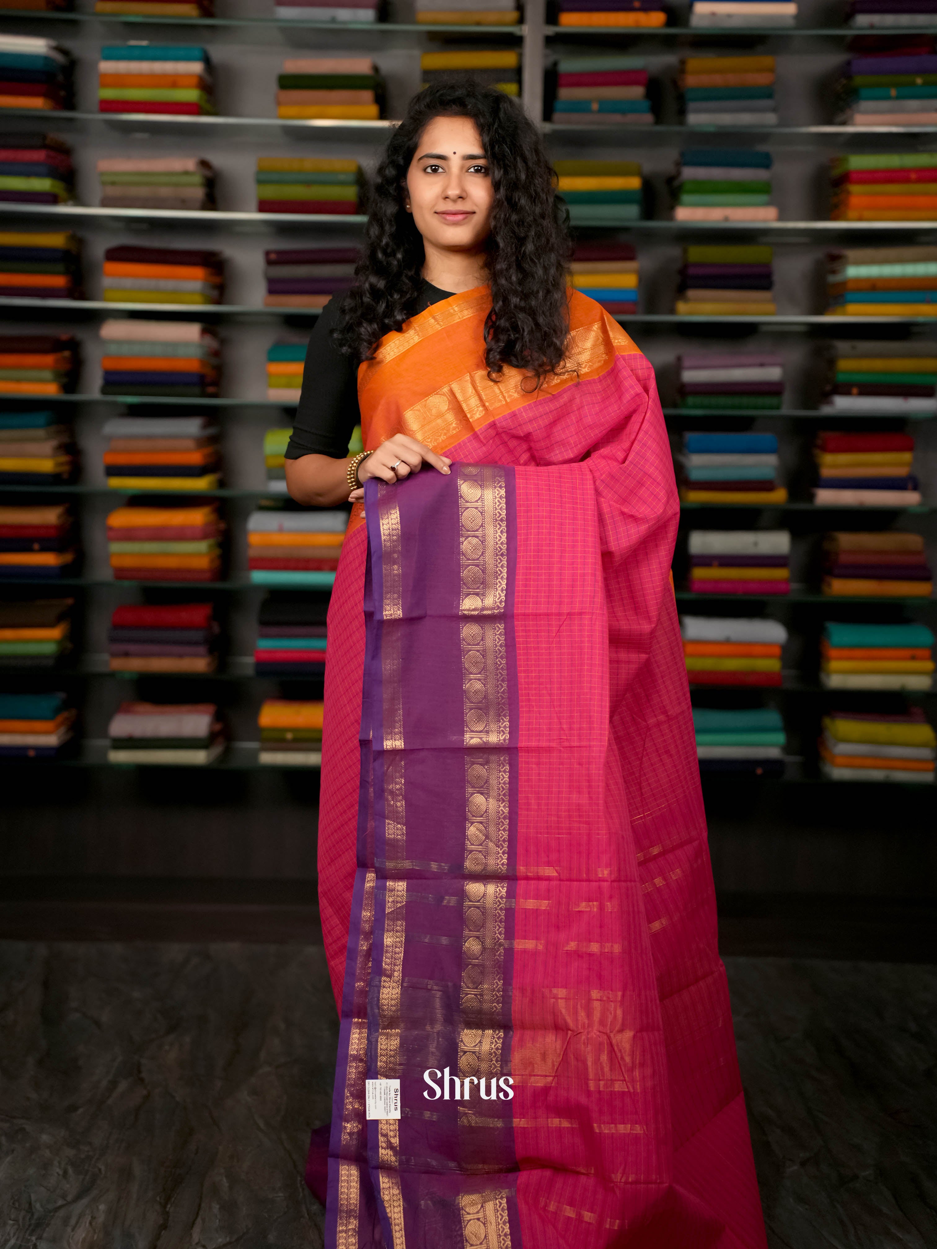 Pink & Purple - Chettinad Cotton Saree