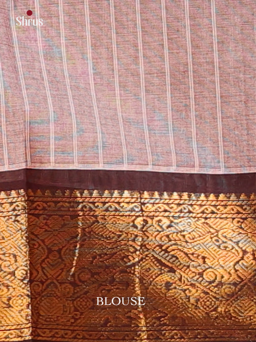 Dusty Pink & Brown- Chettinad Cotton Saree